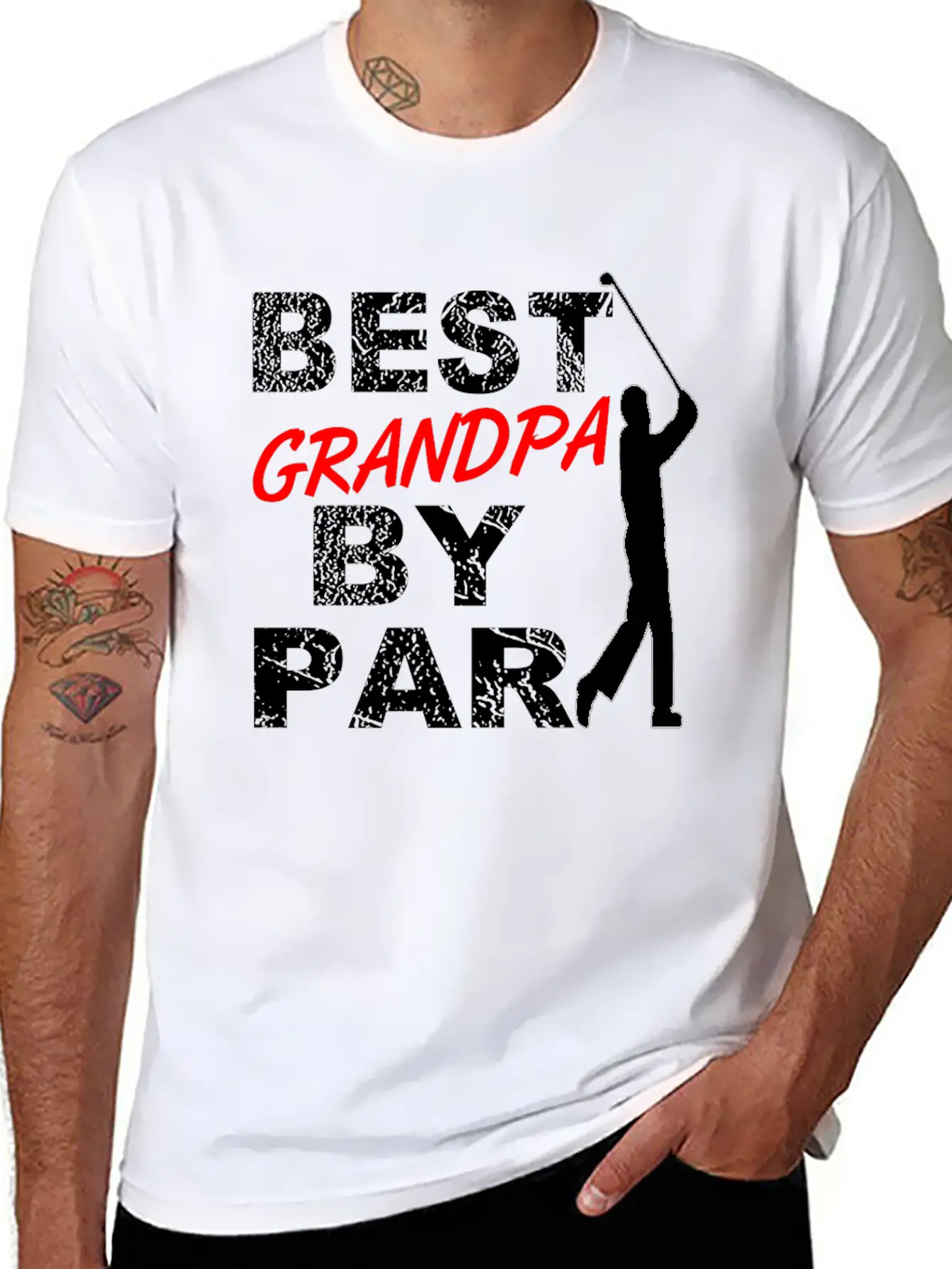 Best Grandpa By Par Funny Golf Gift For Golf Loving Grandfather Golfers Essential Cotton Tee For Daily Outfits – Unisex Style