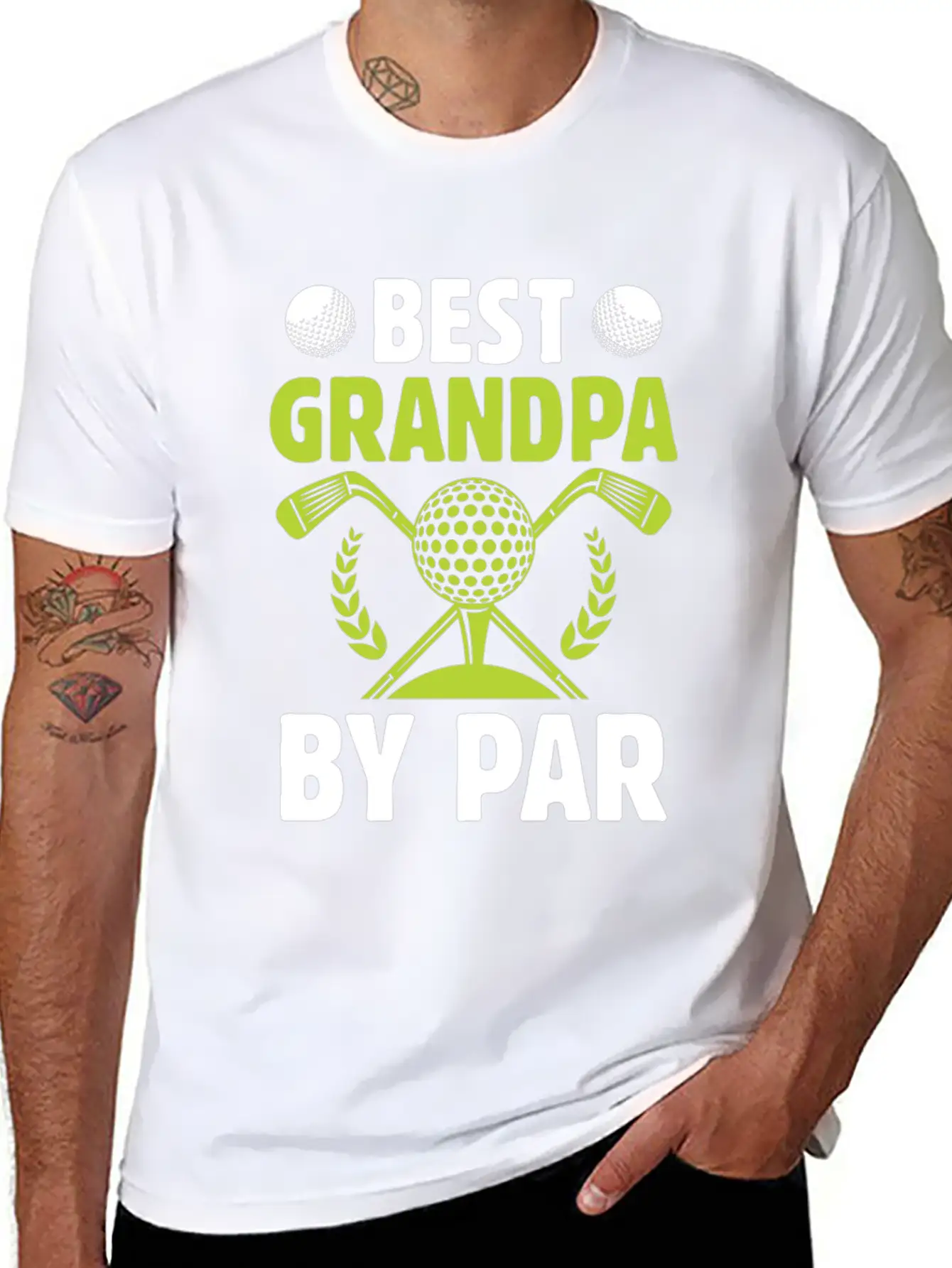 Best Grandpa By Par Sport Golfing Golfer Golf Basic Graphic T-Shirt – Daily Comfort In Soft Cotton