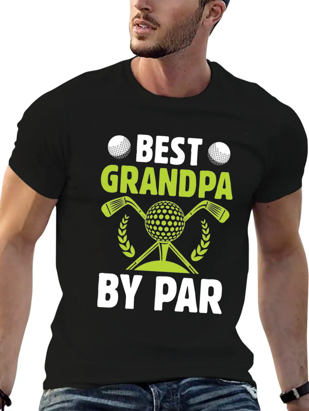 Best Grandpa By Par Sport Golfing Golfer Golf Basic Graphic T-Shirt – Daily Comfort In Soft Cotton