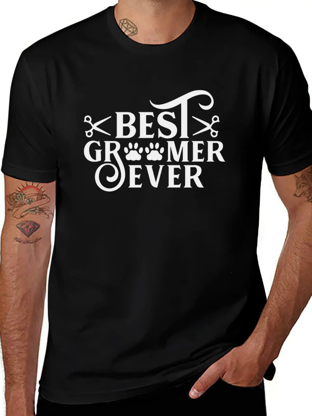 Best Groomer Ever Animal Dog Grooming Salon Stylish Everyday T-Shirt – Unisex Basic Cotton Tee