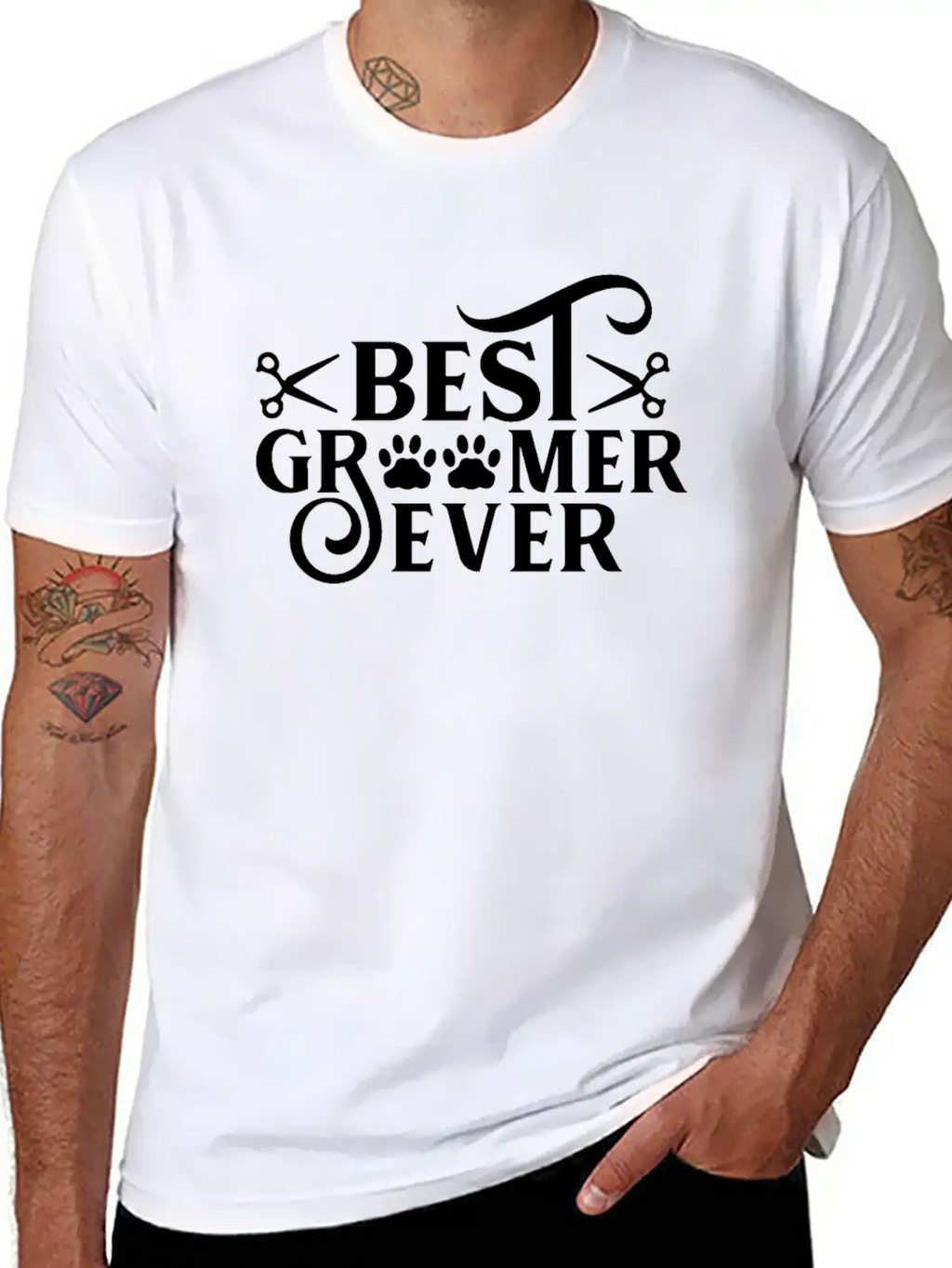 Best Groomer Ever Animal Dog Grooming Salon Stylish Everyday T-Shirt – Unisex Basic Cotton Tee