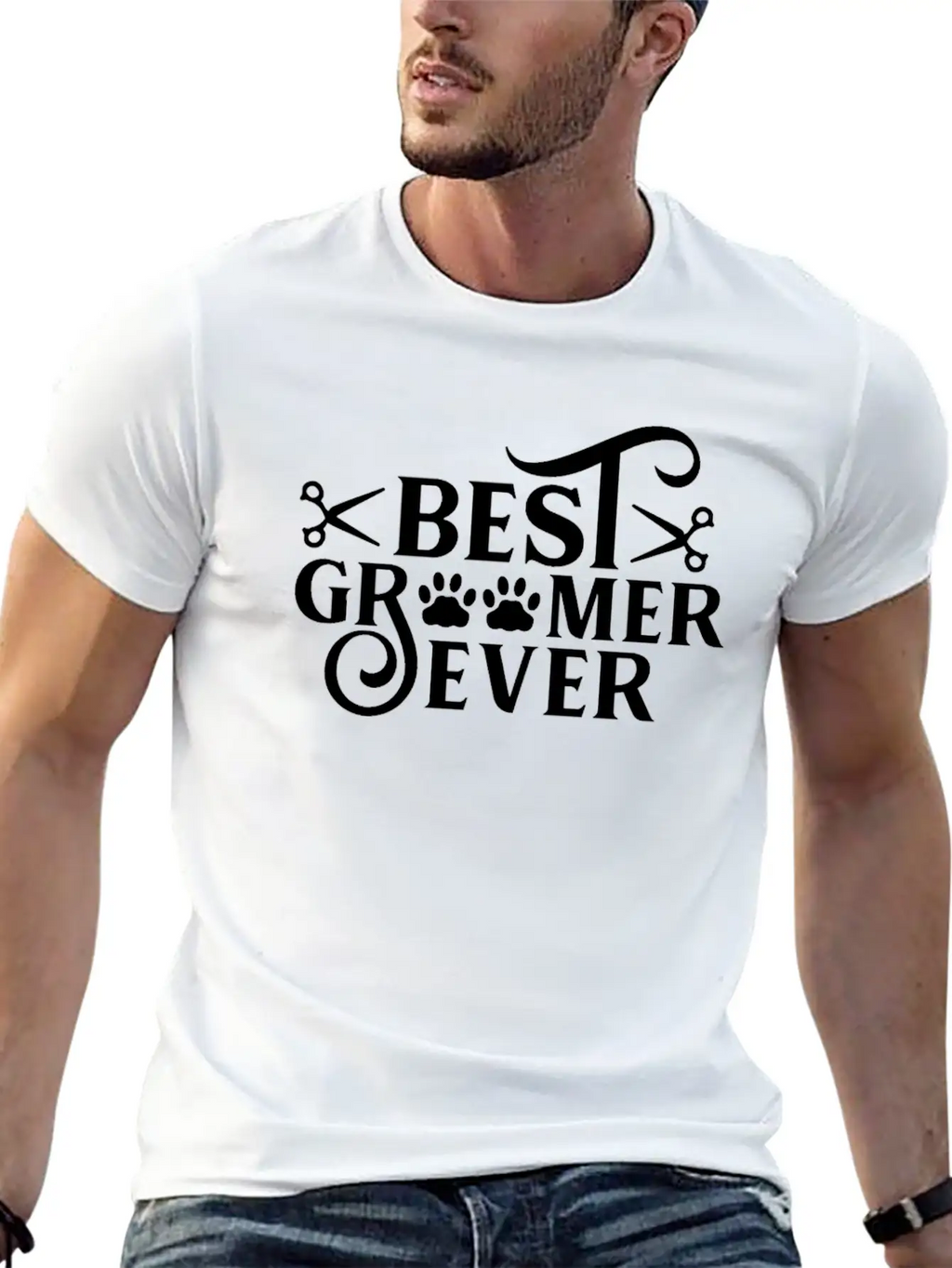 Best Groomer Ever Animal Dog Grooming Salon Stylish Everyday T-Shirt – Unisex Basic Cotton Tee