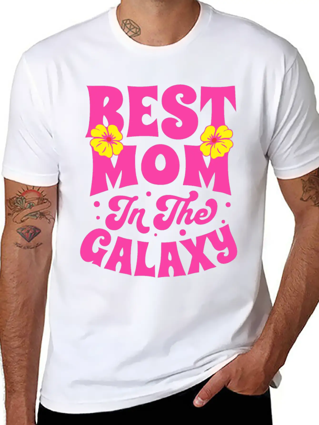 BEST MOM IN THE GALAXY Timeless Short Sleeve Tee – Comfy And Minimalist Design