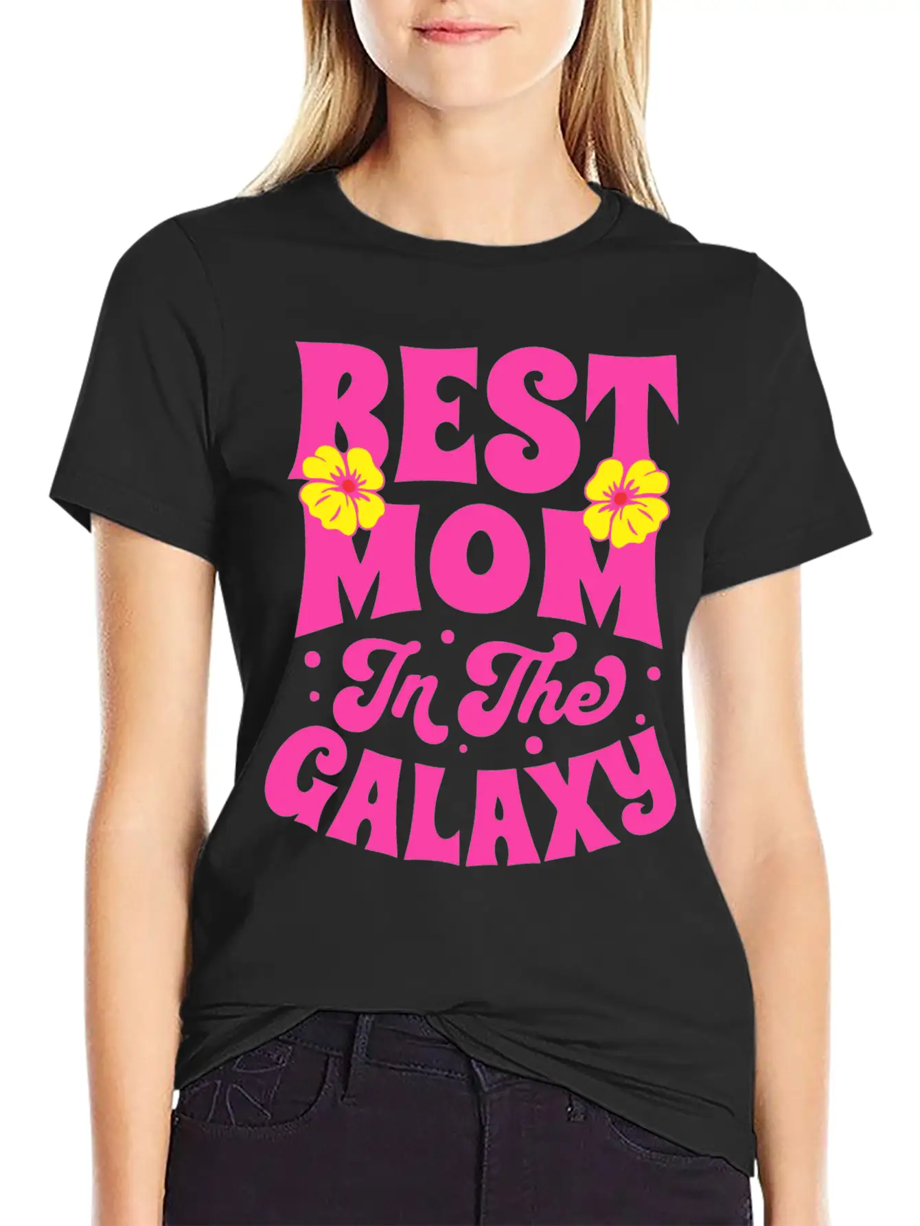 BEST MOM IN THE GALAXY Timeless Short Sleeve Tee – Comfy And Minimalist Design