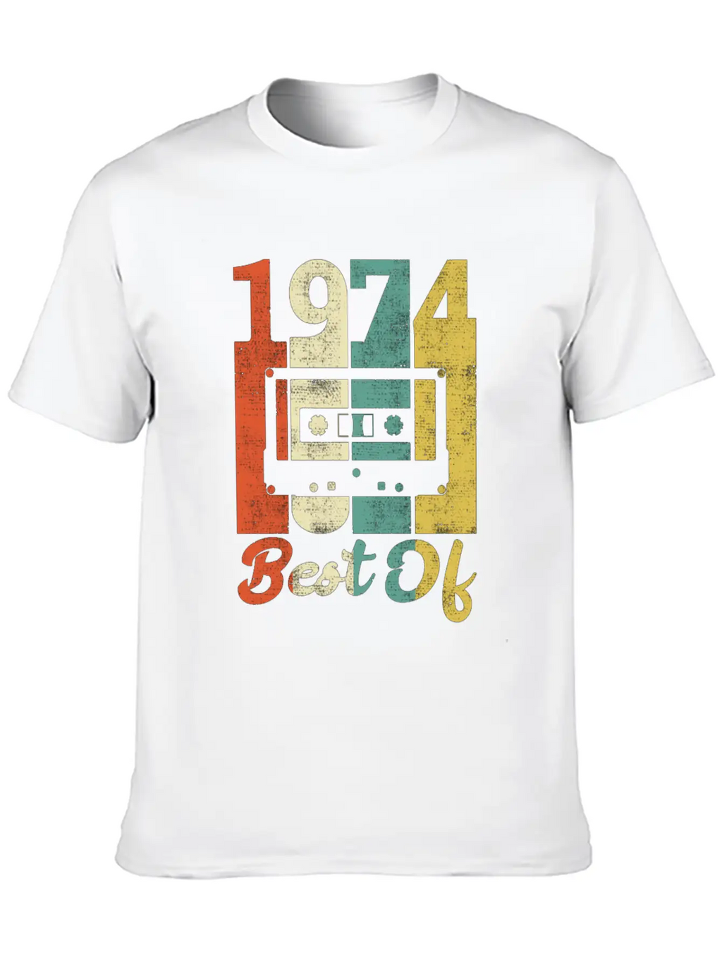 Best Of 1974 Birthday Cassette Gift Idea Basic Graphic T-Shirt – Daily Comfort In Soft Cotton