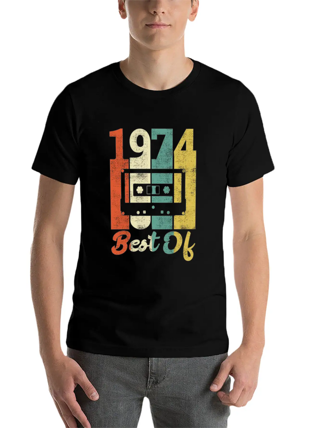 Best Of 1974 Birthday Cassette Gift Idea Basic Graphic T-Shirt – Daily Comfort In Soft Cotton