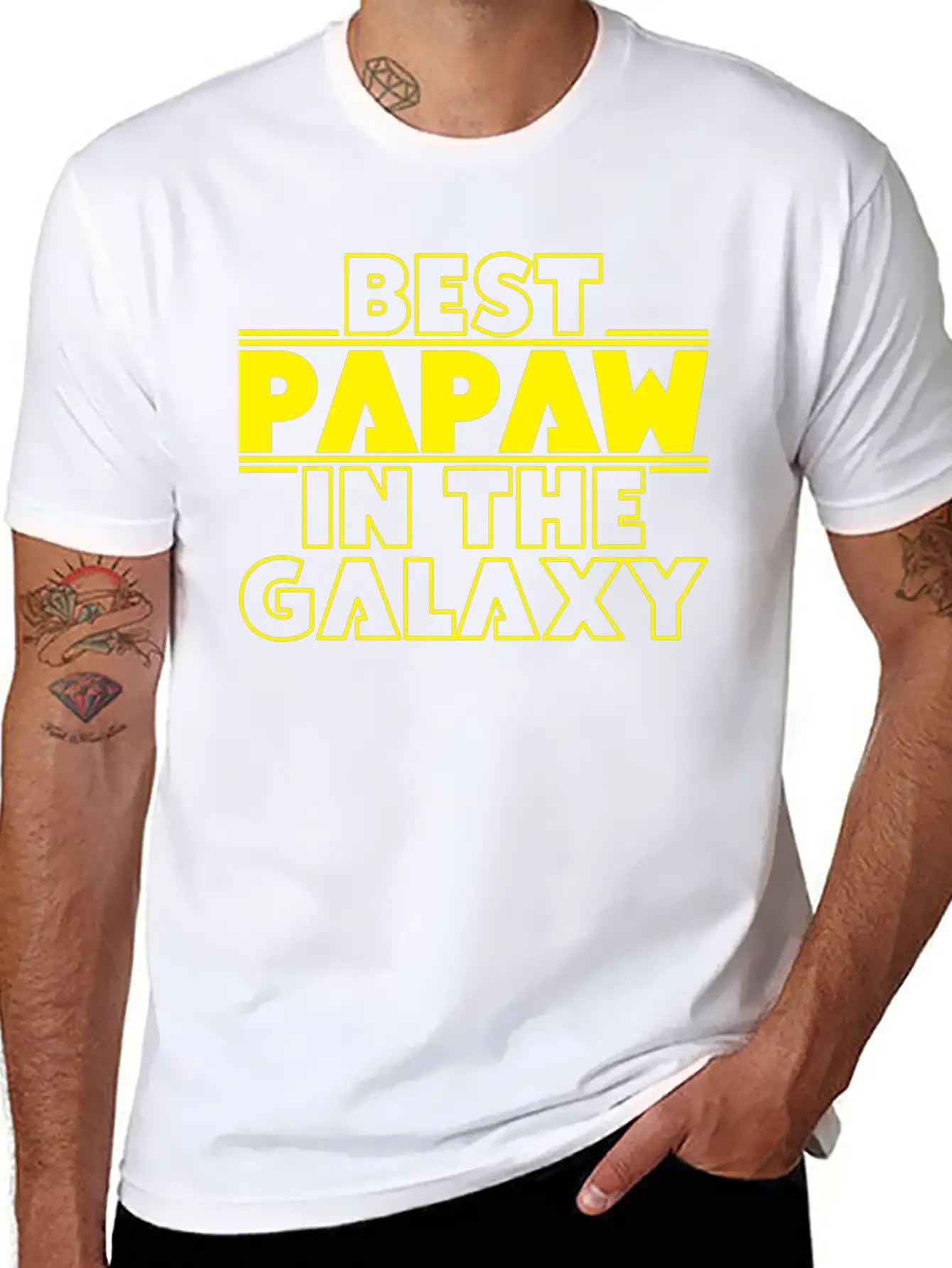 Best Papaw In The Galaxy Timeless Short Sleeve Tee – Comfy And Minimalist Design