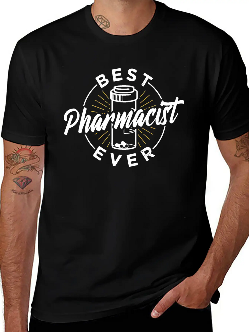 Best Pharmacist Ever Pharmacy Job Apothecary Relaxed Everyday Tee – Lightweight And Durable Cotton