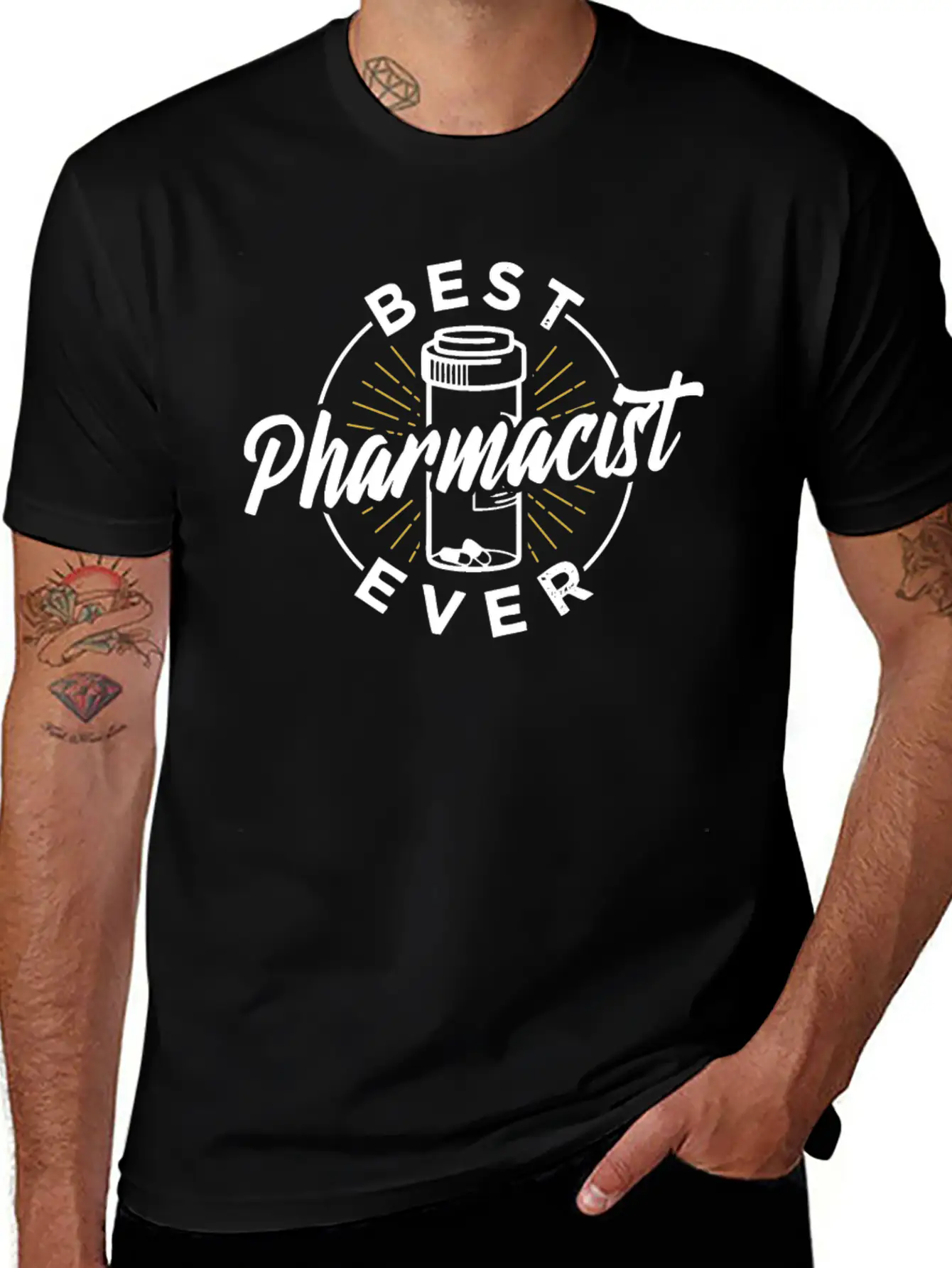 Best Pharmacist Ever Pharmacy Job Apothecary Relaxed Everyday Tee – Lightweight And Durable Cotton