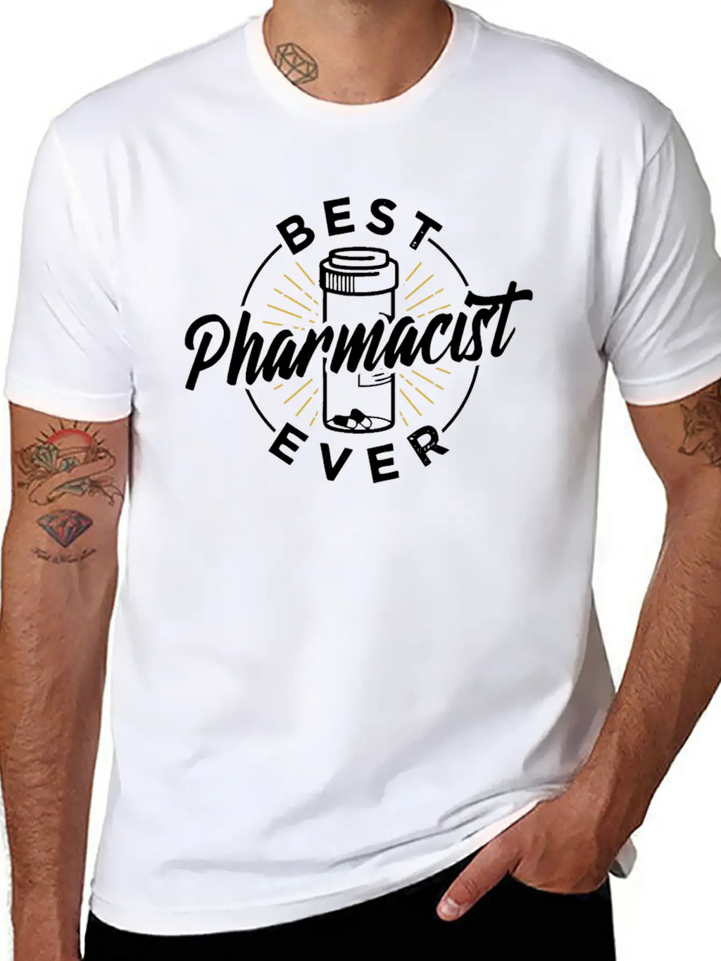 Best Pharmacist Ever Pharmacy Job Apothecary Relaxed Everyday Tee – Lightweight And Durable Cotton