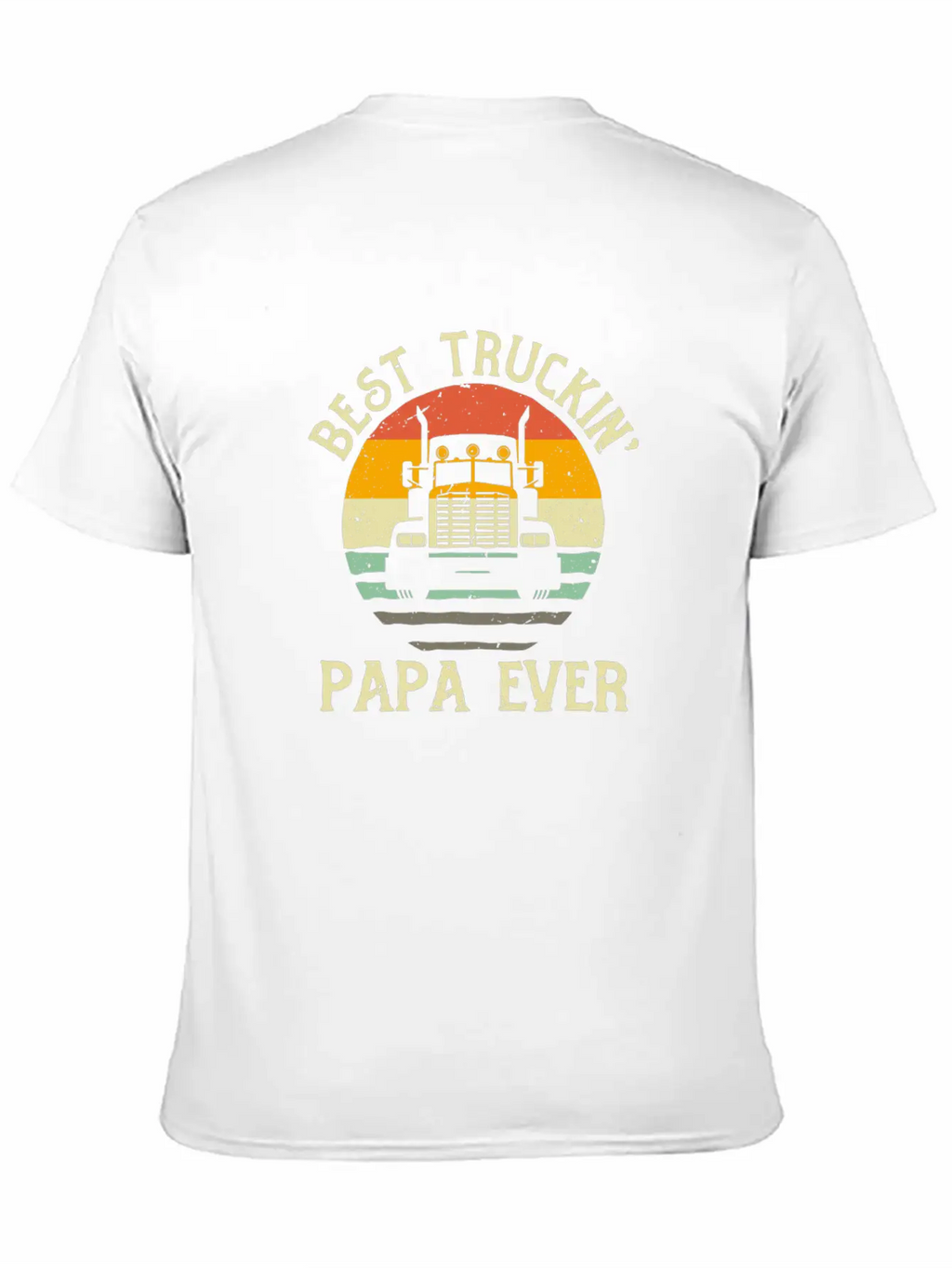 Best Truckin Papa Ever Funny Truck Driver Gift Relaxed Everyday Tee – Lightweight And Durable Cotton
