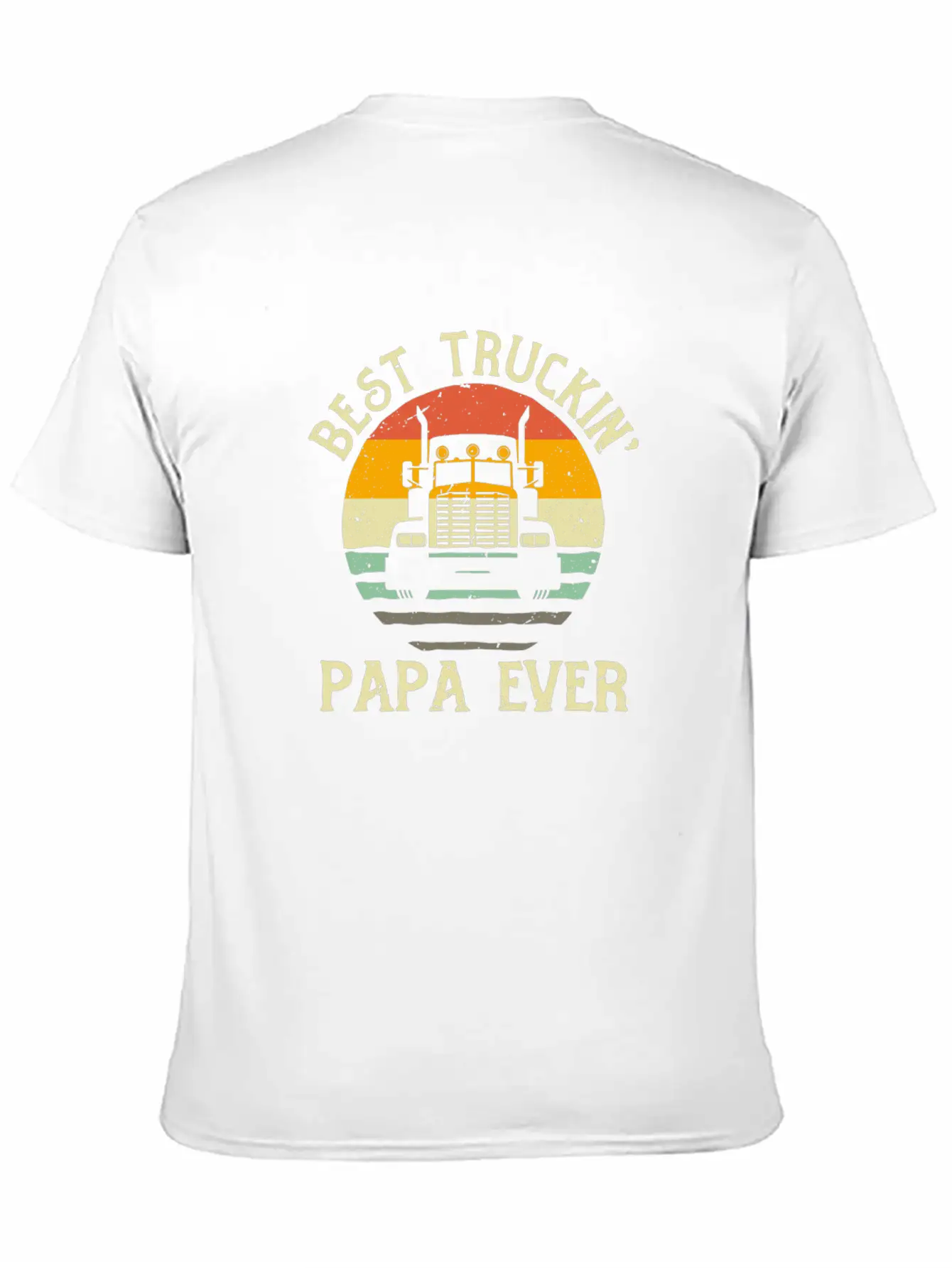 Best Truckin Papa Ever Funny Truck Driver Gift Relaxed Everyday Tee – Lightweight And Durable Cotton
