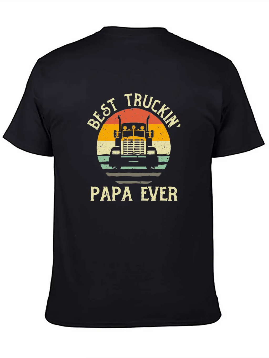 Best Truckin Papa Ever Funny Truck Driver Gift Relaxed Everyday Tee – Lightweight And Durable Cotton