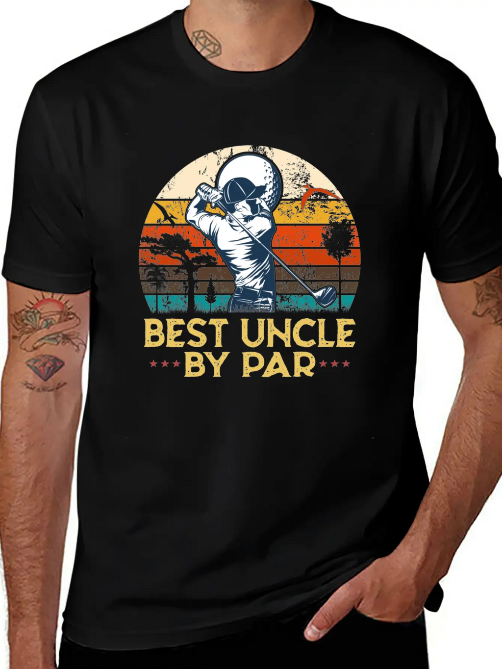 Best Uncle By Par Uncle Play Golf Essential Cotton Tee For Daily Outfits – Unisex Style