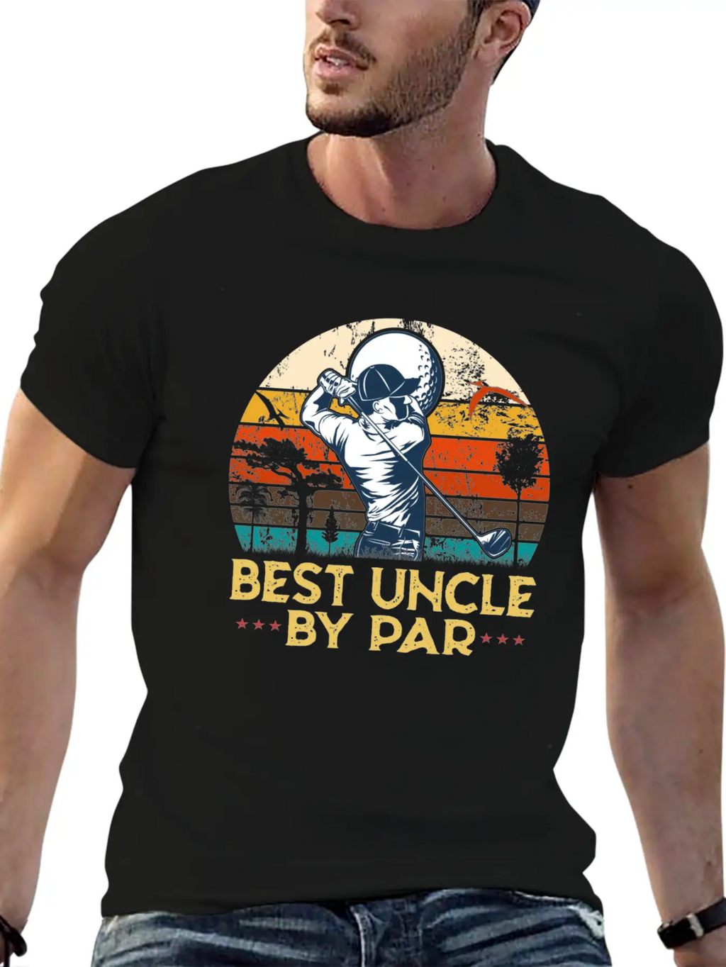 Best Uncle By Par Uncle Play Golf Essential Cotton Tee For Daily Outfits – Unisex Style