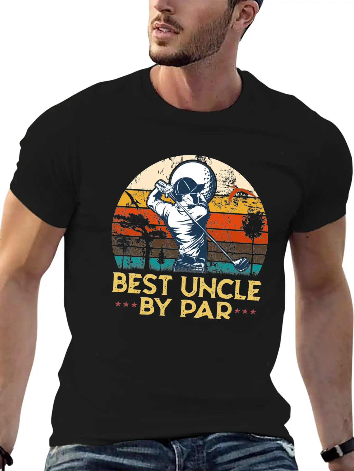 Best Uncle By Par Uncle Play Golf Essential Cotton Tee For Daily Outfits – Unisex Style