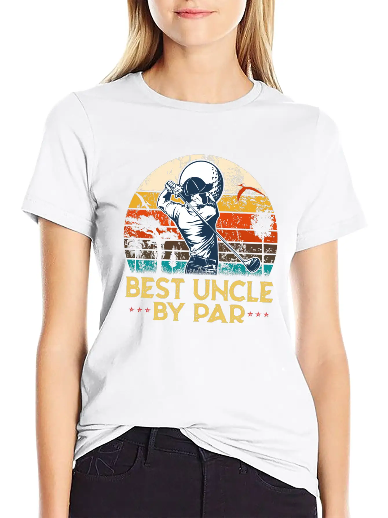 Best Uncle By Par Uncle Play Golf Essential Cotton Tee For Daily Outfits – Unisex Style