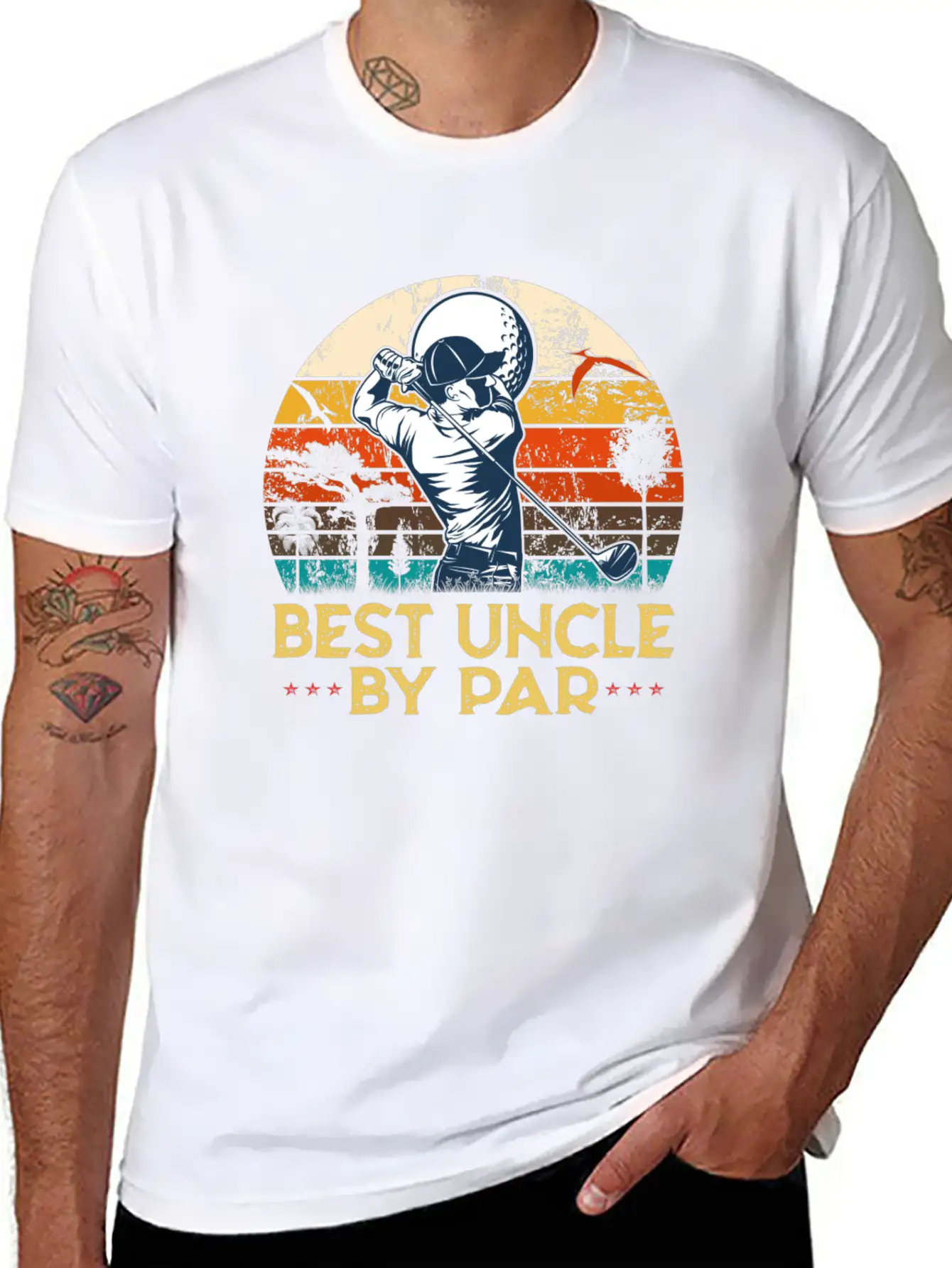 Best Uncle By Par Uncle Play Golf Essential Cotton Tee For Daily Outfits – Unisex Style