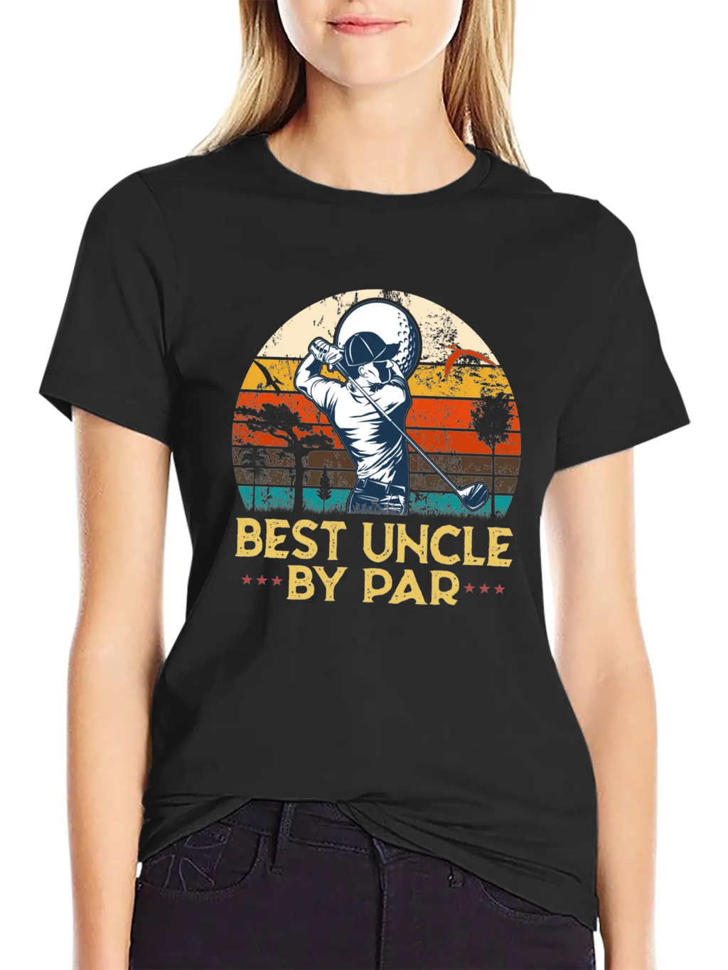 Best Uncle By Par Uncle Play Golf Essential Cotton Tee For Daily Outfits – Unisex Style