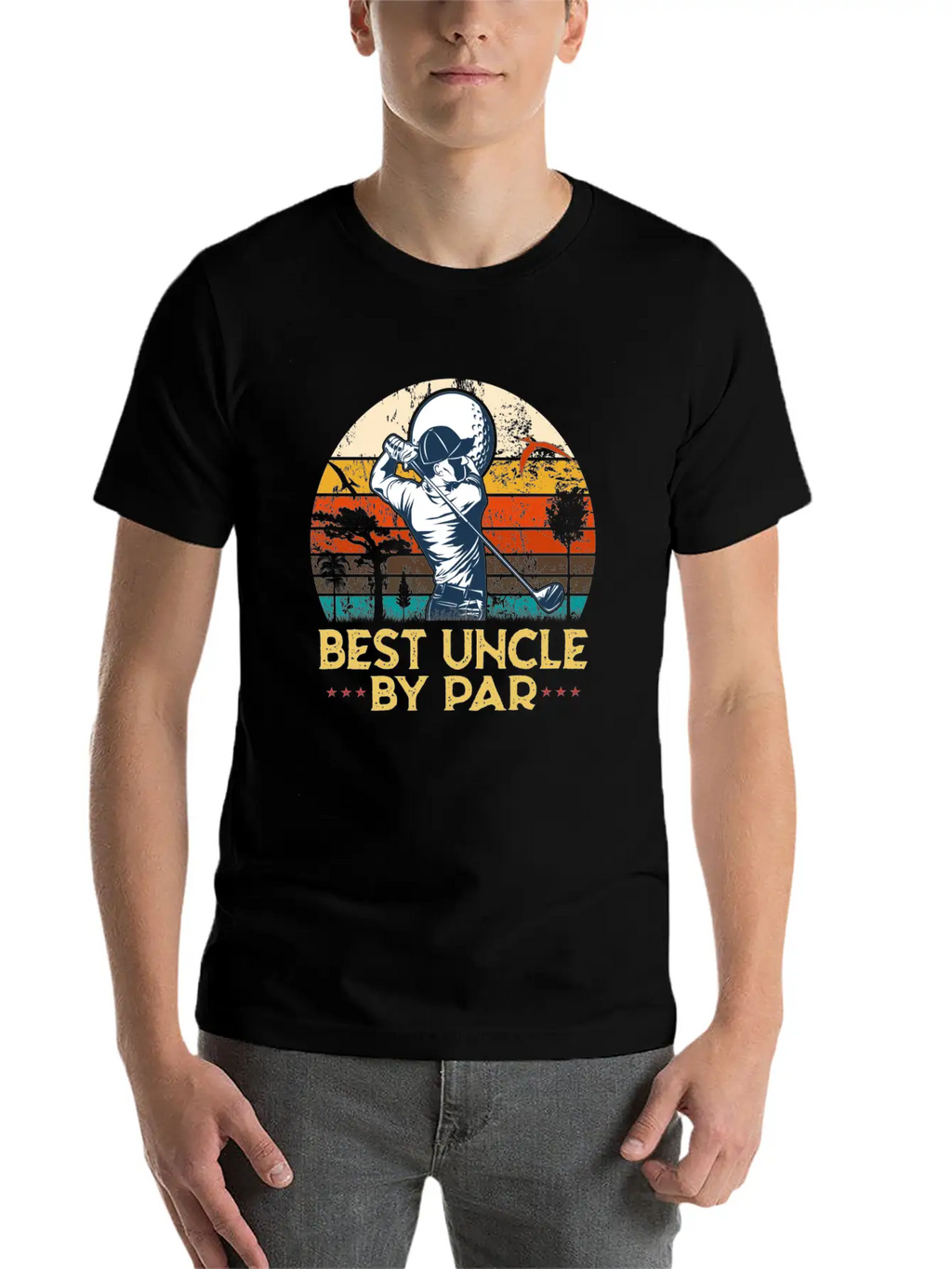Best Uncle By Par Uncle Play Golf Essential Cotton Tee For Daily Outfits – Unisex Style