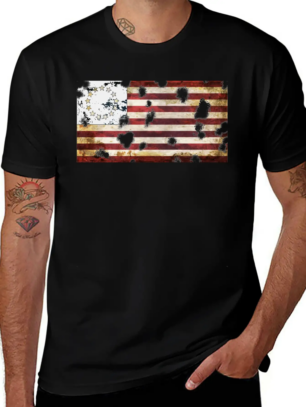 Betsy Ross Flag Essential Cotton Tee For Daily Outfits – Unisex Style