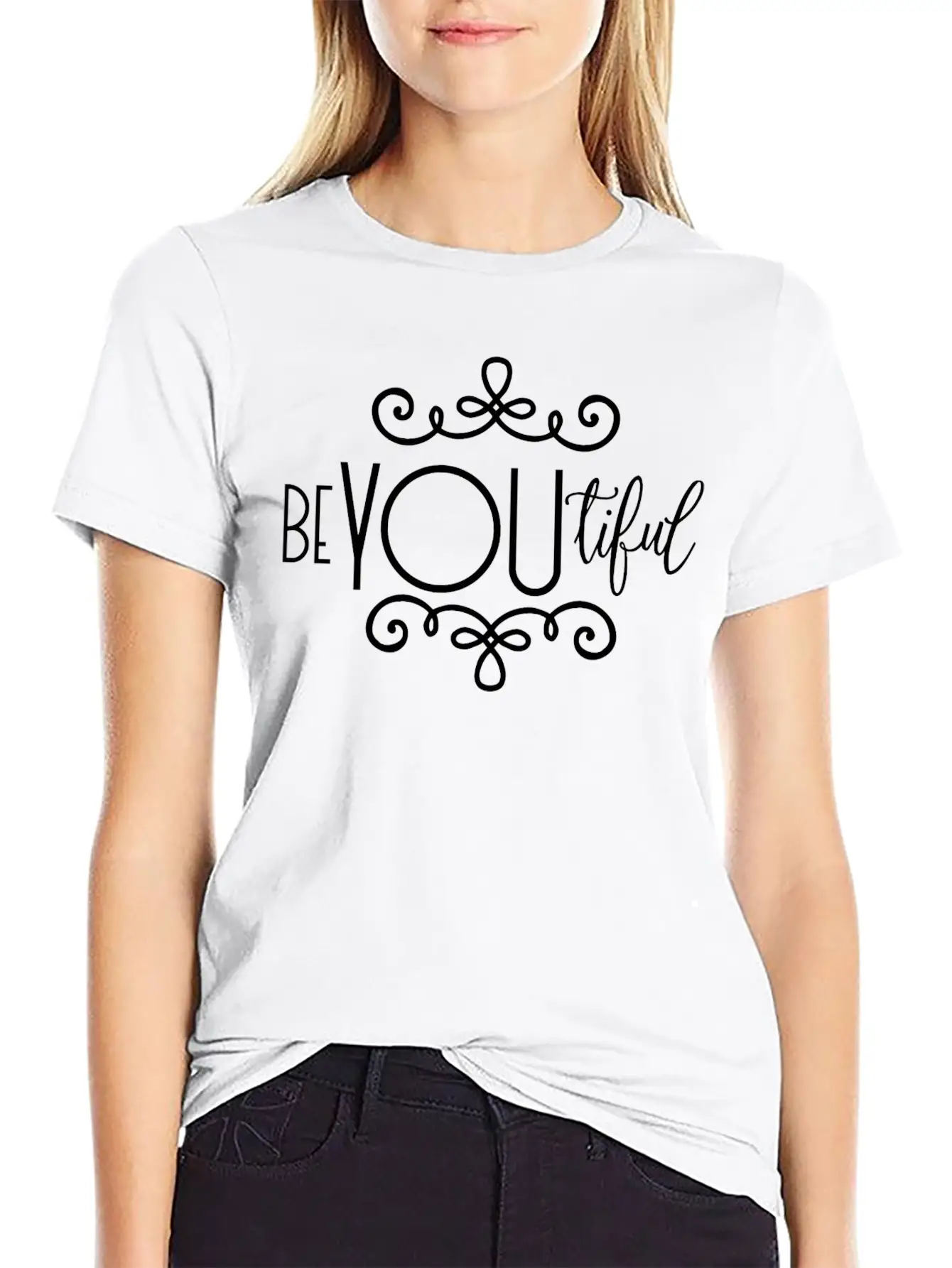 Beyoutiful Inspirational Inspiration Quote Design Relaxed Everyday Tee – Lightweight And Durable Cotton