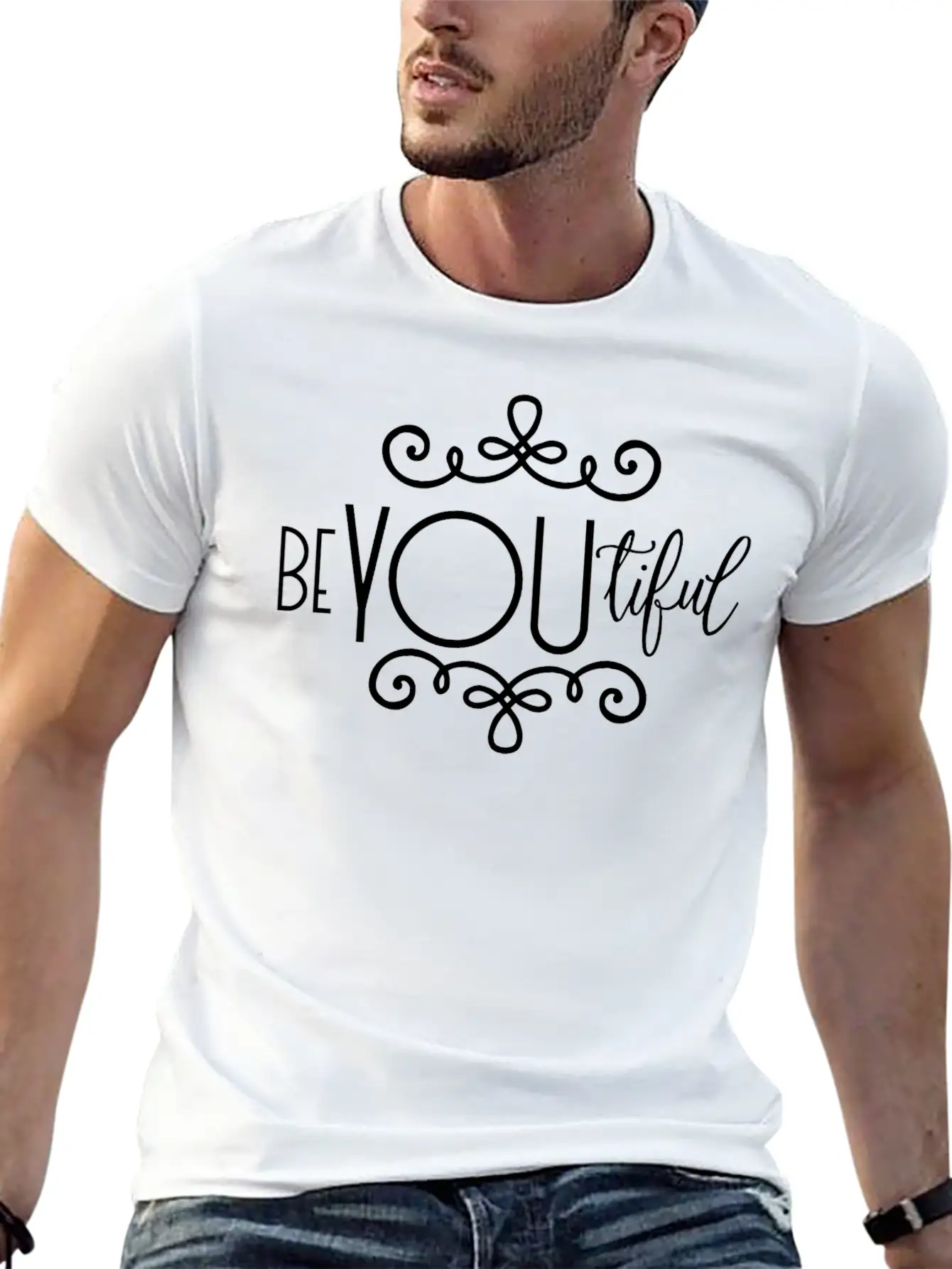 Beyoutiful Inspirational Inspiration Quote Design Relaxed Everyday Tee – Lightweight And Durable Cotton