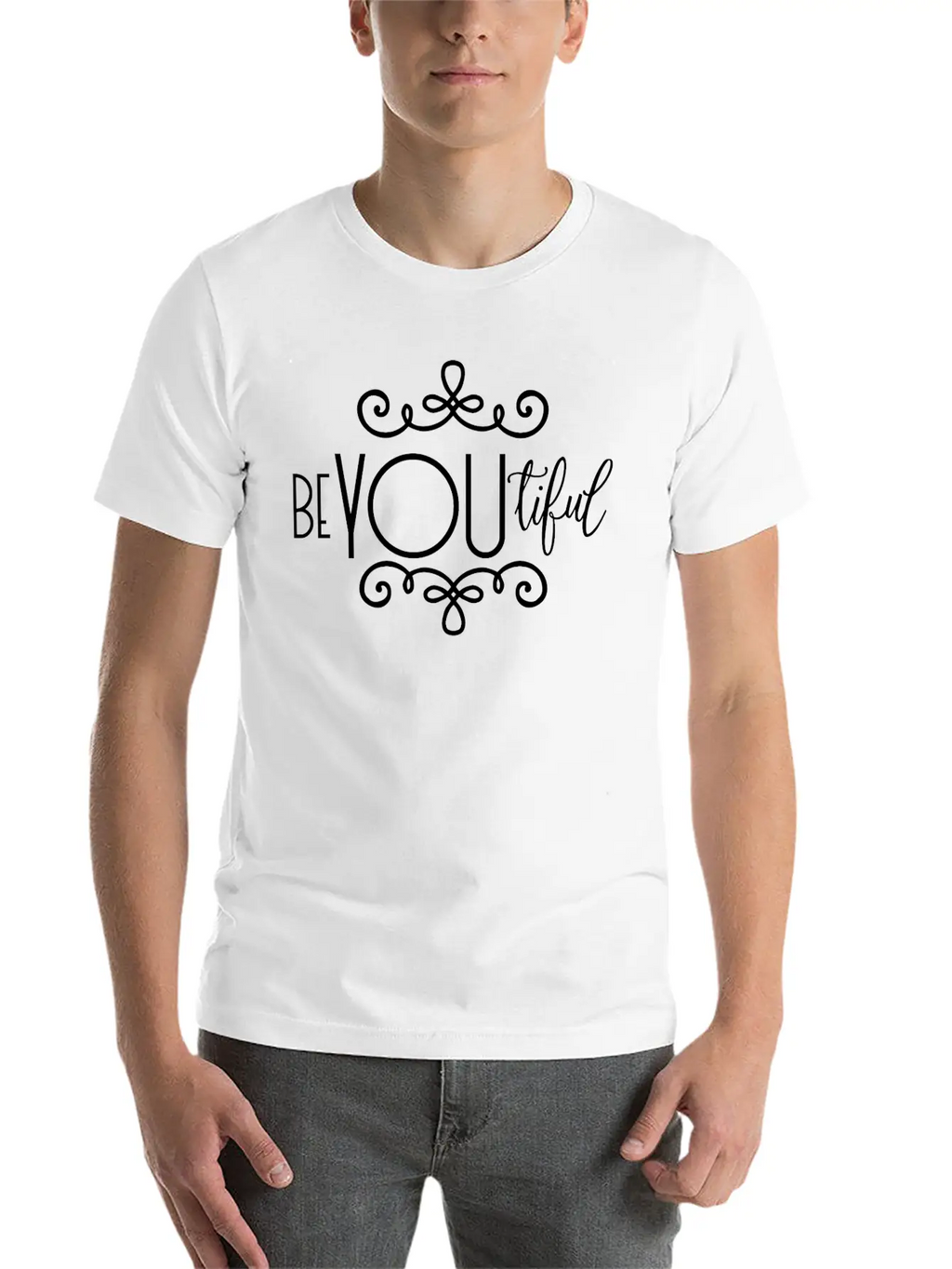 Beyoutiful Inspirational Inspiration Quote Design Relaxed Everyday Tee – Lightweight And Durable Cotton