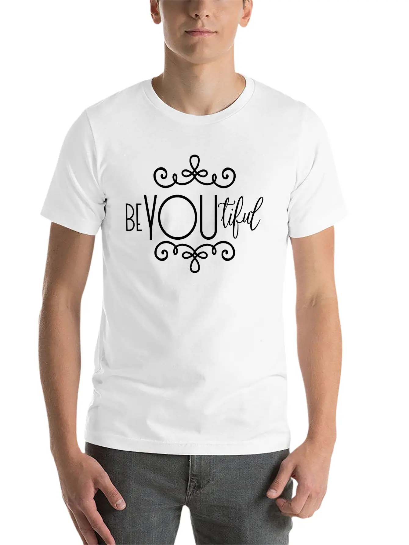 Beyoutiful Inspirational Inspiration Quote Design Relaxed Everyday Tee – Lightweight And Durable Cotton