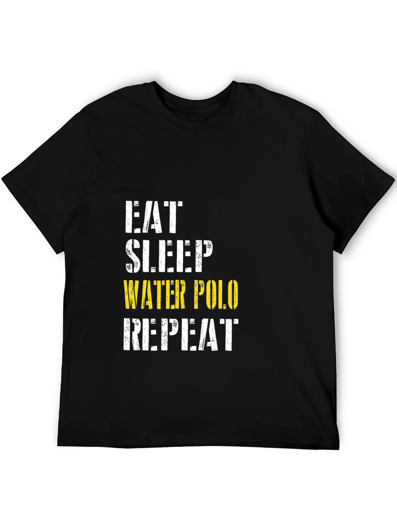 Eat Sleep Water Polo Repeat Black T-Shirt
