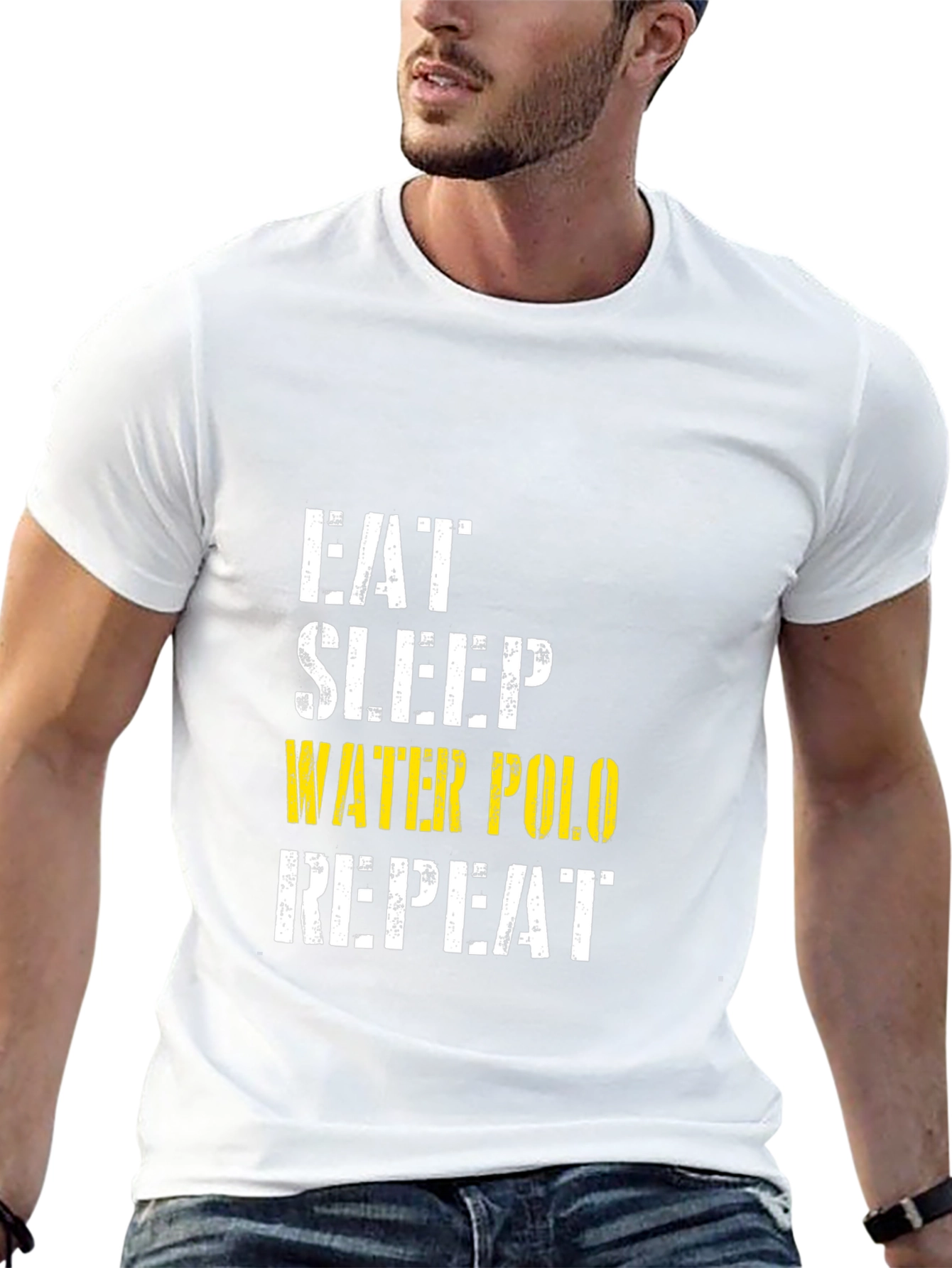 Eat Sleep Water Polo Repeat Black T-Shirt