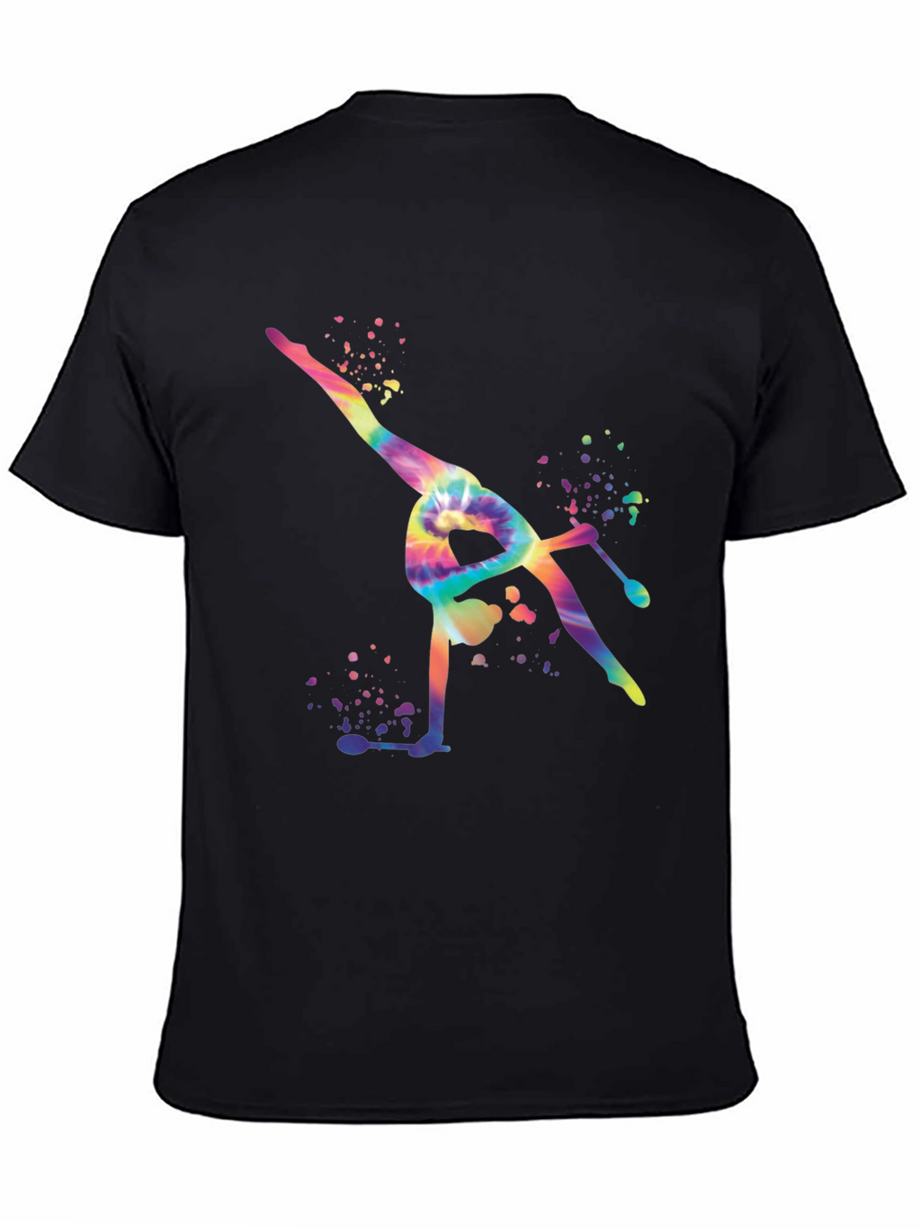 Gymnast Tie-Dye Black T-Shirt