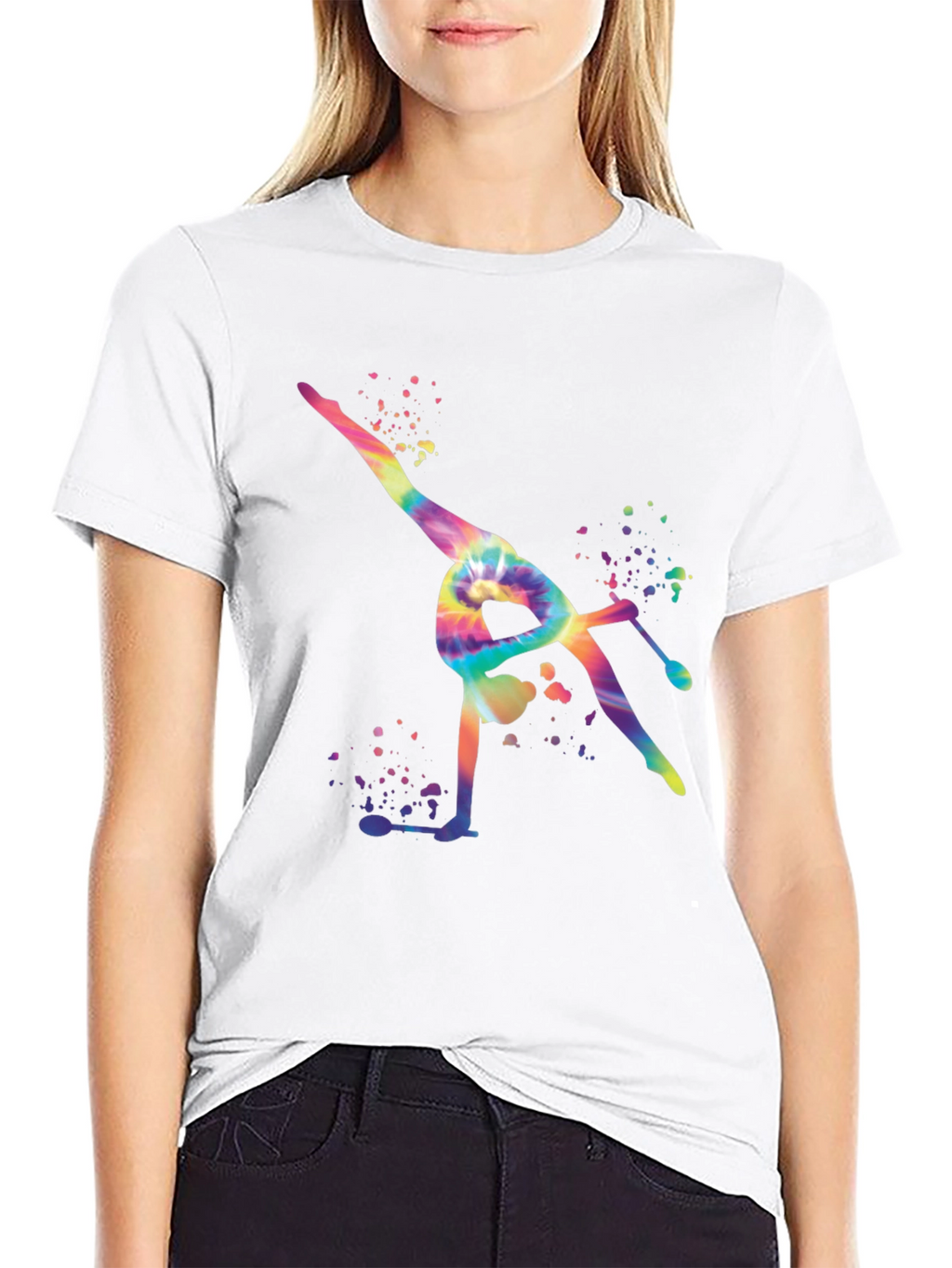 Gymnast Tie-Dye Black T-Shirt