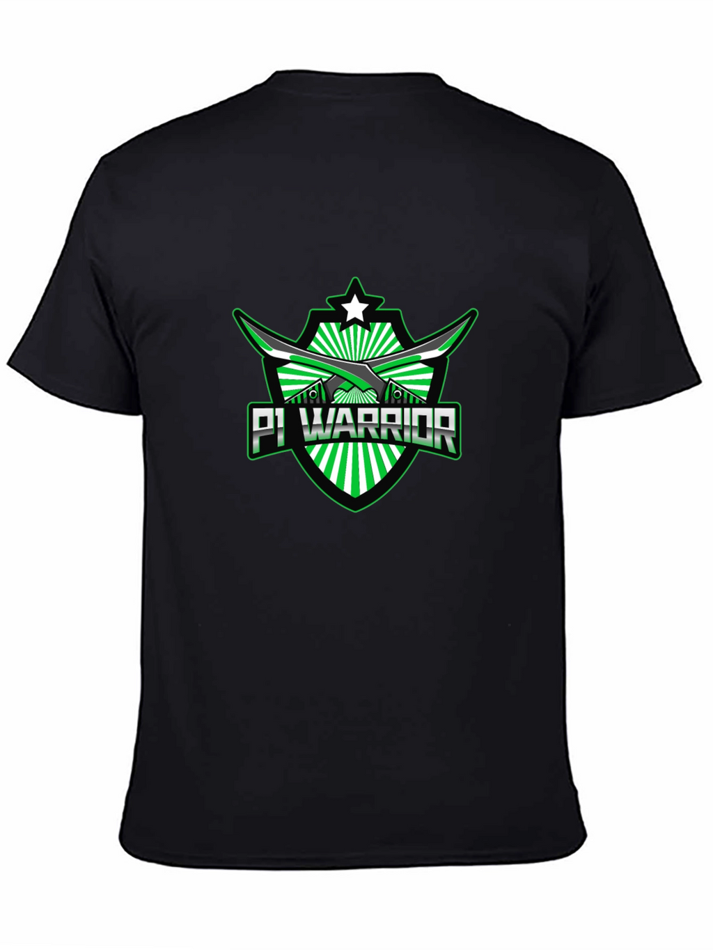 Pi Warrior Black T-Shirt - Green Graphic Tee
