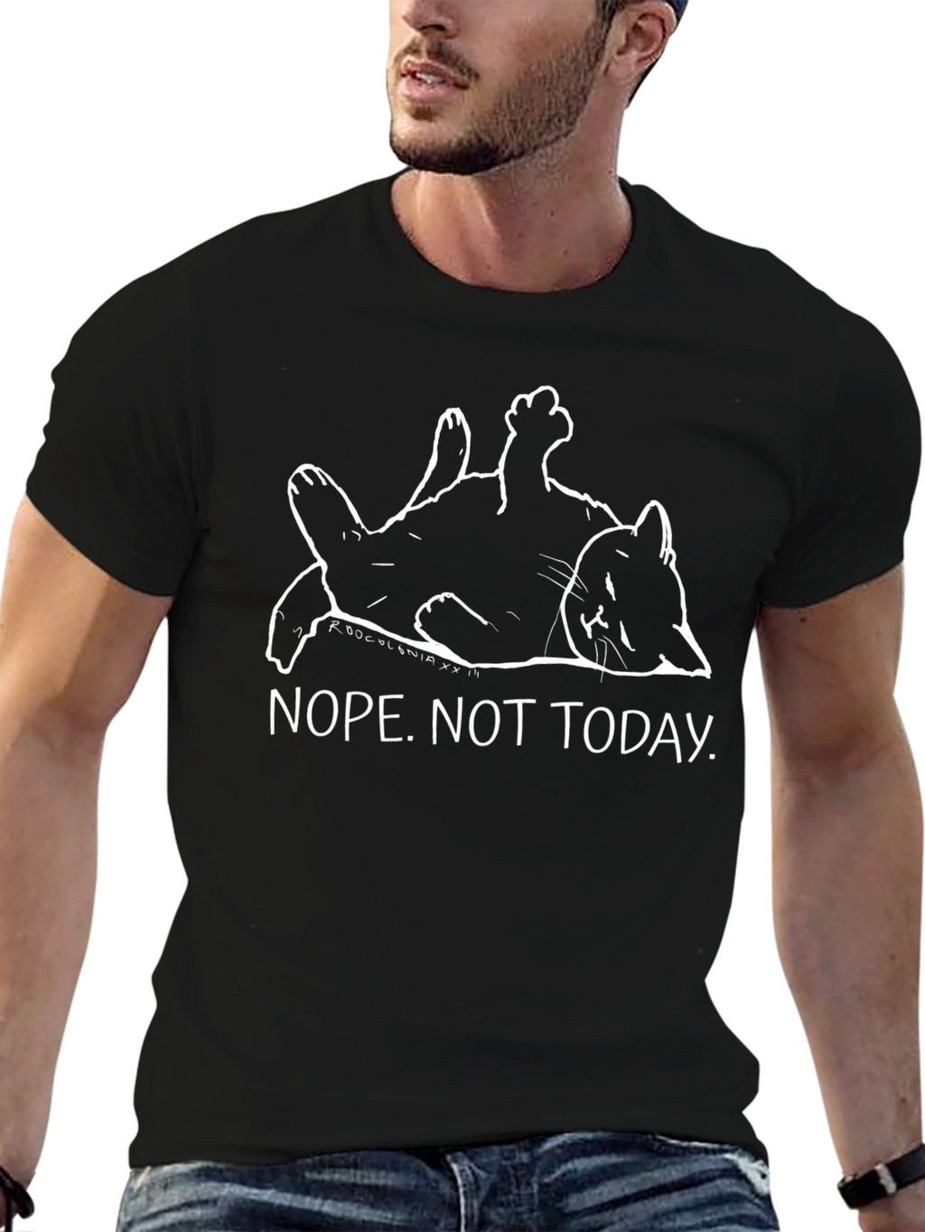 Nope. Not Today Cat Graphic T-Shirt