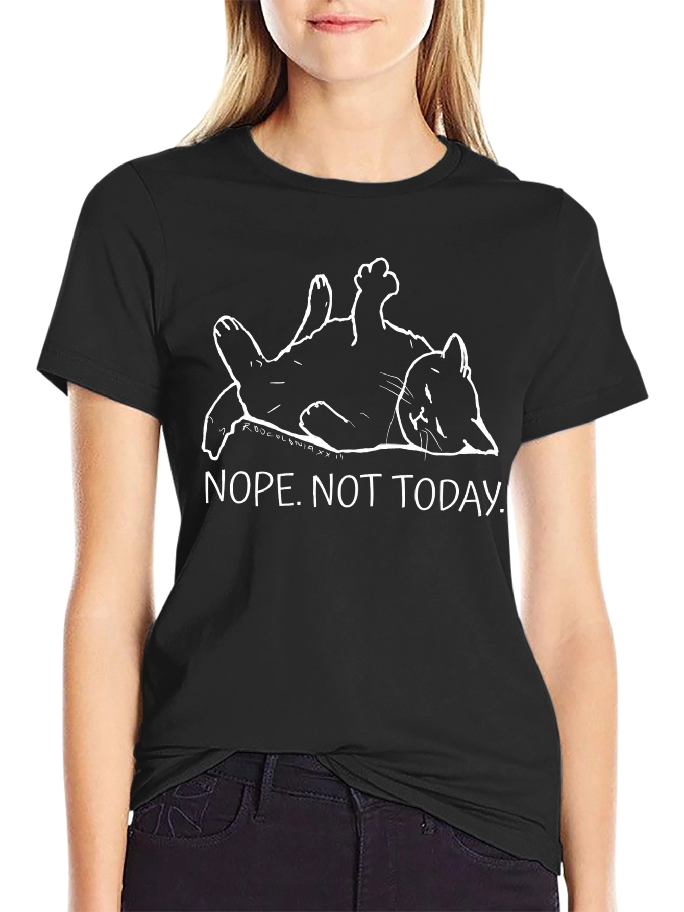 Nope. Not Today Cat Graphic T-Shirt