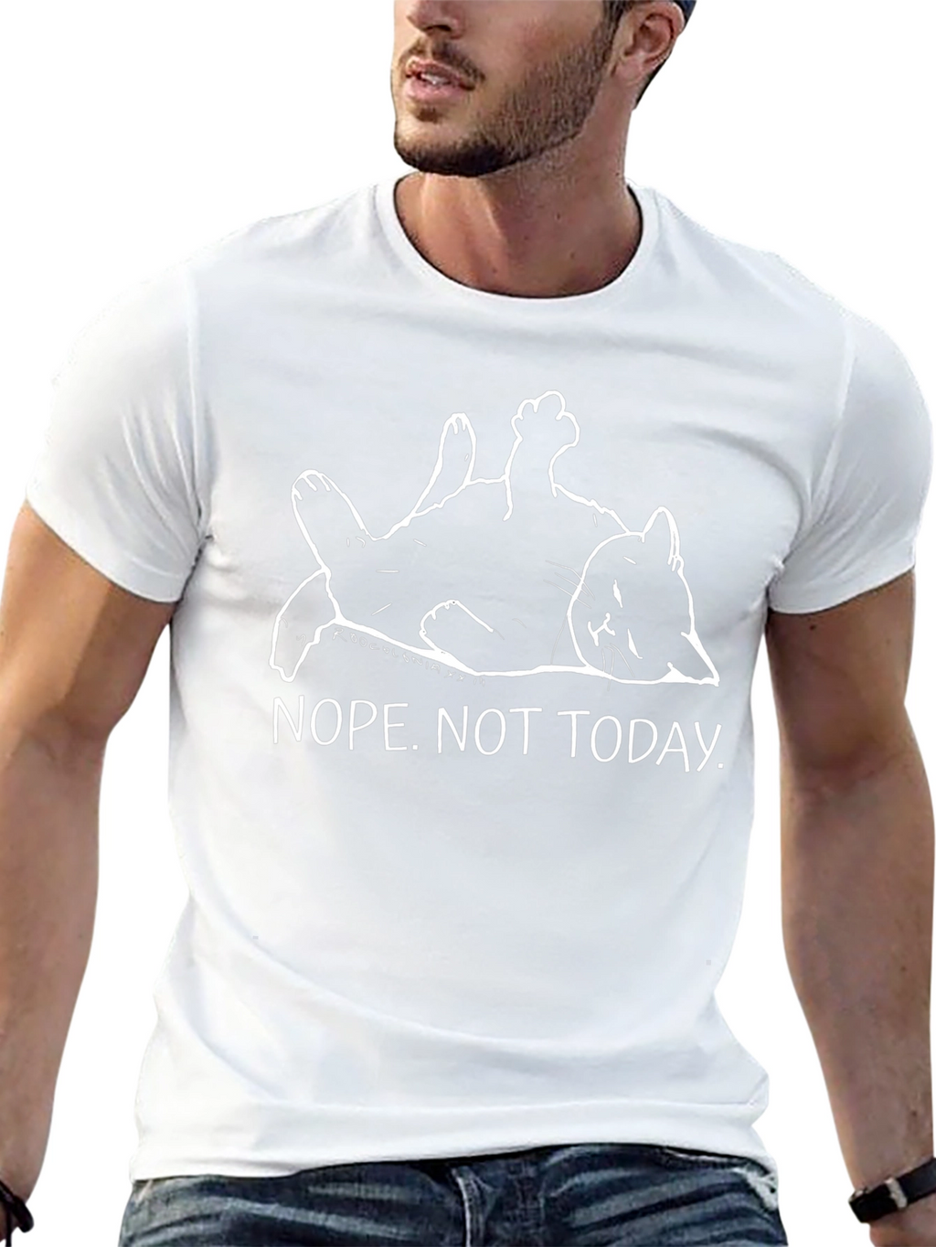Nope. Not Today Cat Graphic T-Shirt