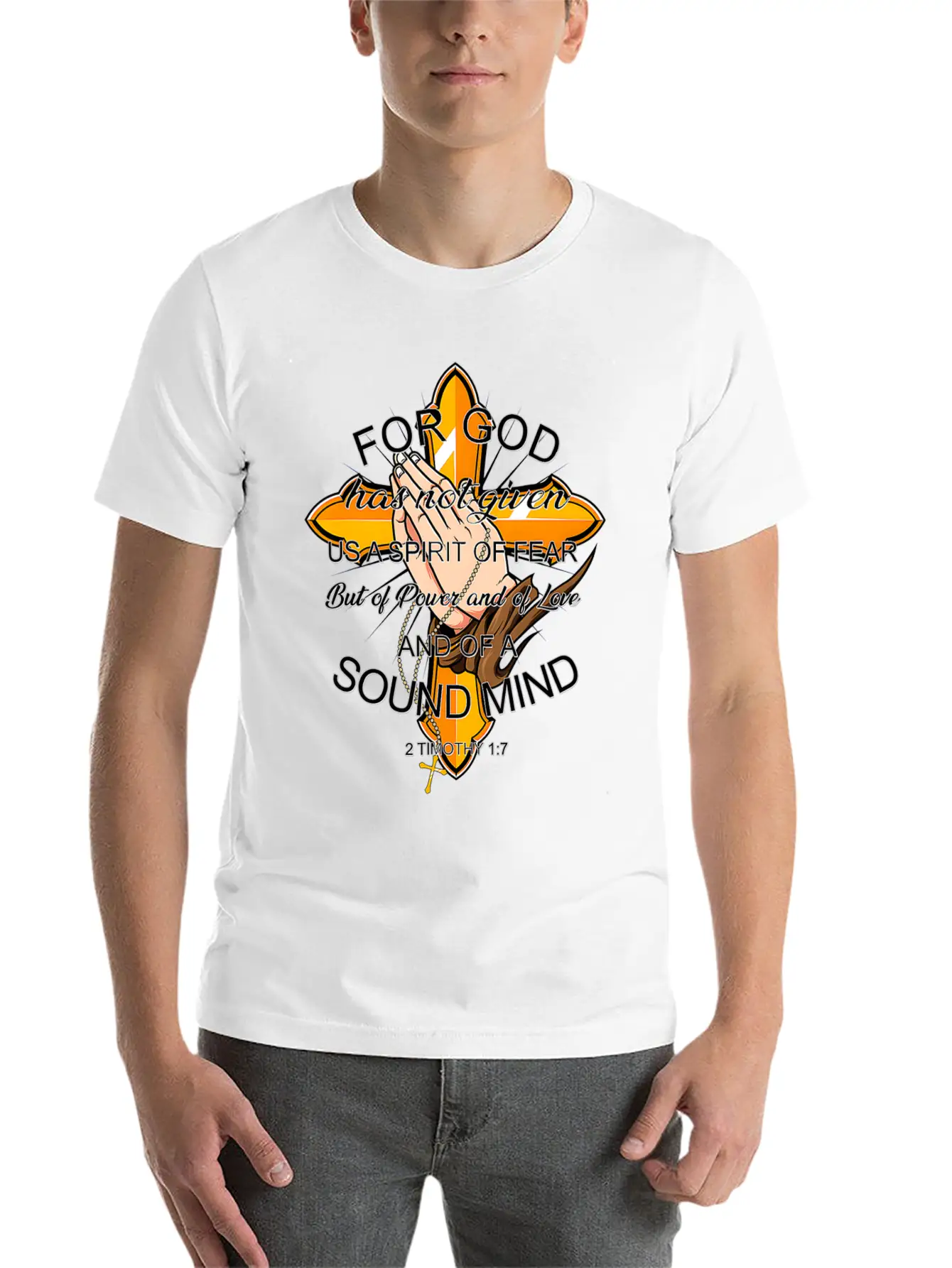 Bible Verse For God Has Not Given Us Spirit Of Modern Fit Casual T-Shirt – Clean And Versatile Design
