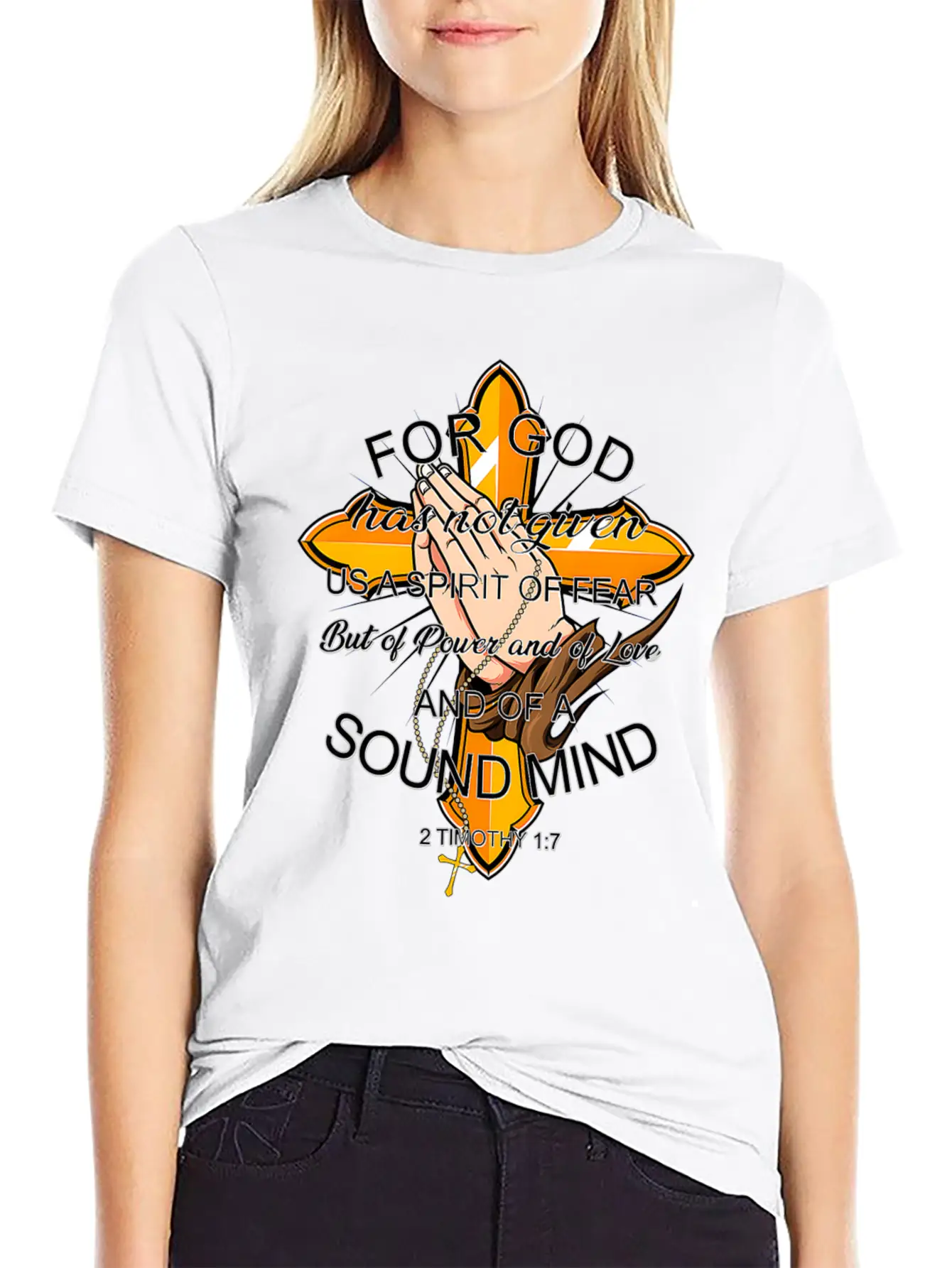 Bible Verse For God Has Not Given Us Spirit Of Modern Fit Casual T-Shirt – Clean And Versatile Design