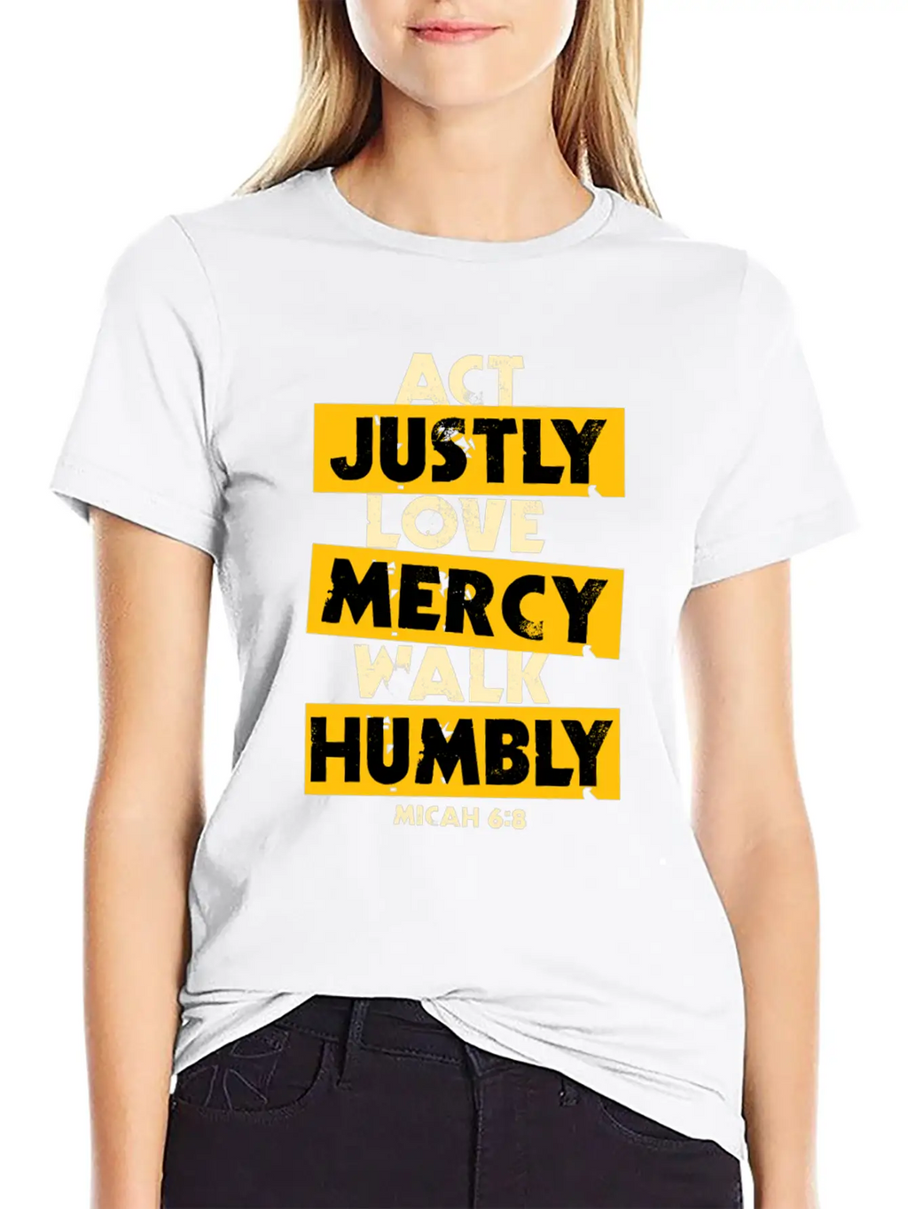 Bible Verse Micah 6:8 Breathable Soft Cotton T-Shirt – Timeless Casual Look