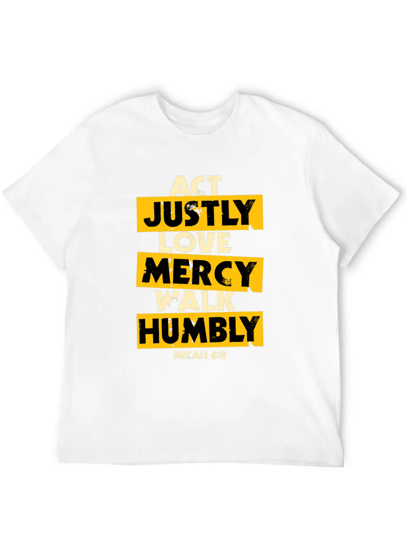 Bible Verse Micah 6:8 Breathable Soft Cotton T-Shirt – Timeless Casual Look