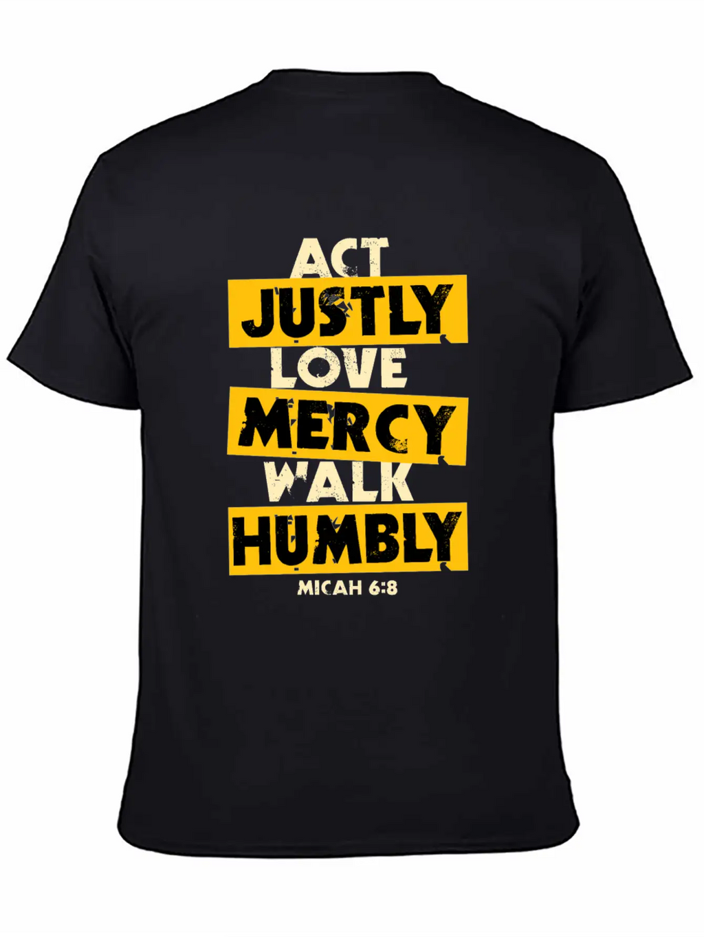 Bible Verse Micah 6:8 Breathable Soft Cotton T-Shirt – Timeless Casual Look