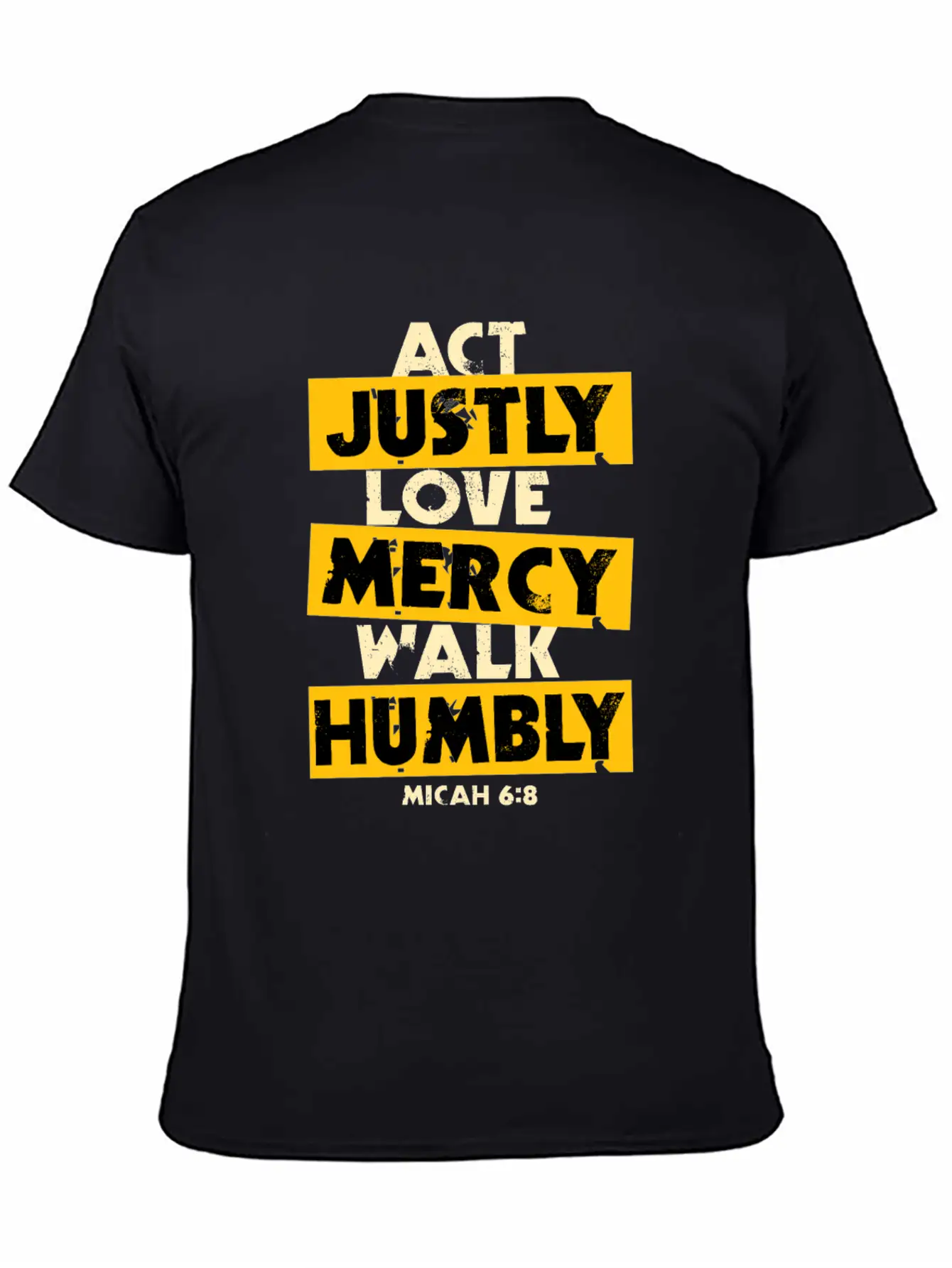Bible Verse Micah 6:8 Breathable Soft Cotton T-Shirt – Timeless Casual Look