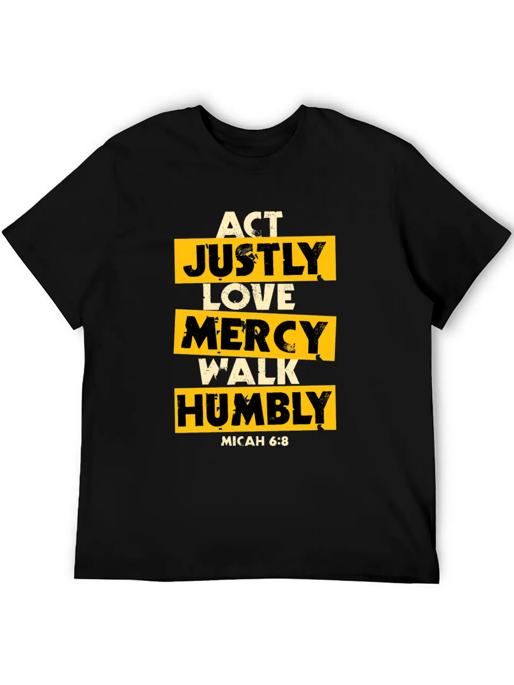 Bible Verse Micah 6:8 Breathable Soft Cotton T-Shirt – Timeless Casual Look
