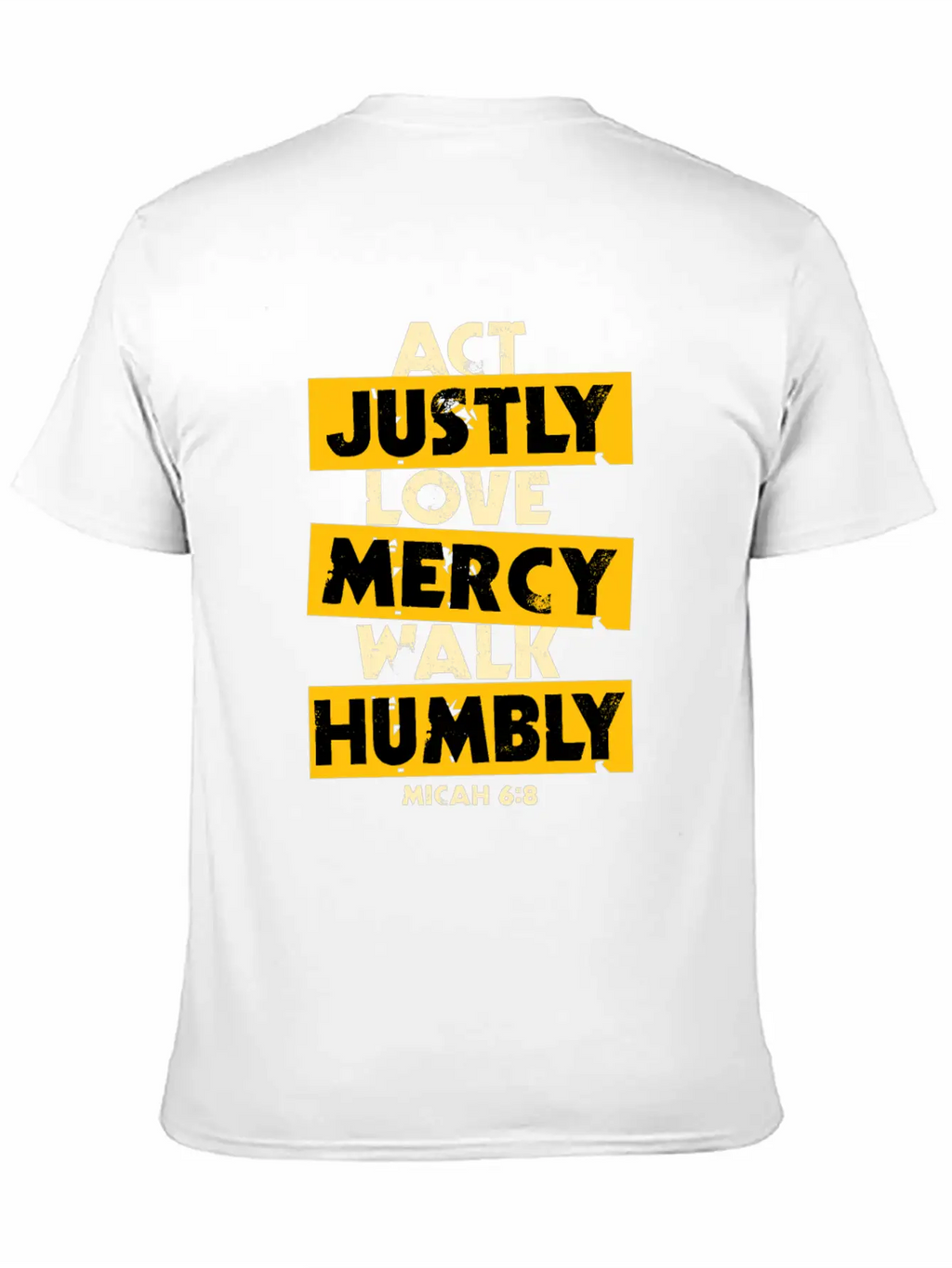 Bible Verse Micah 6:8 Breathable Soft Cotton T-Shirt – Timeless Casual Look