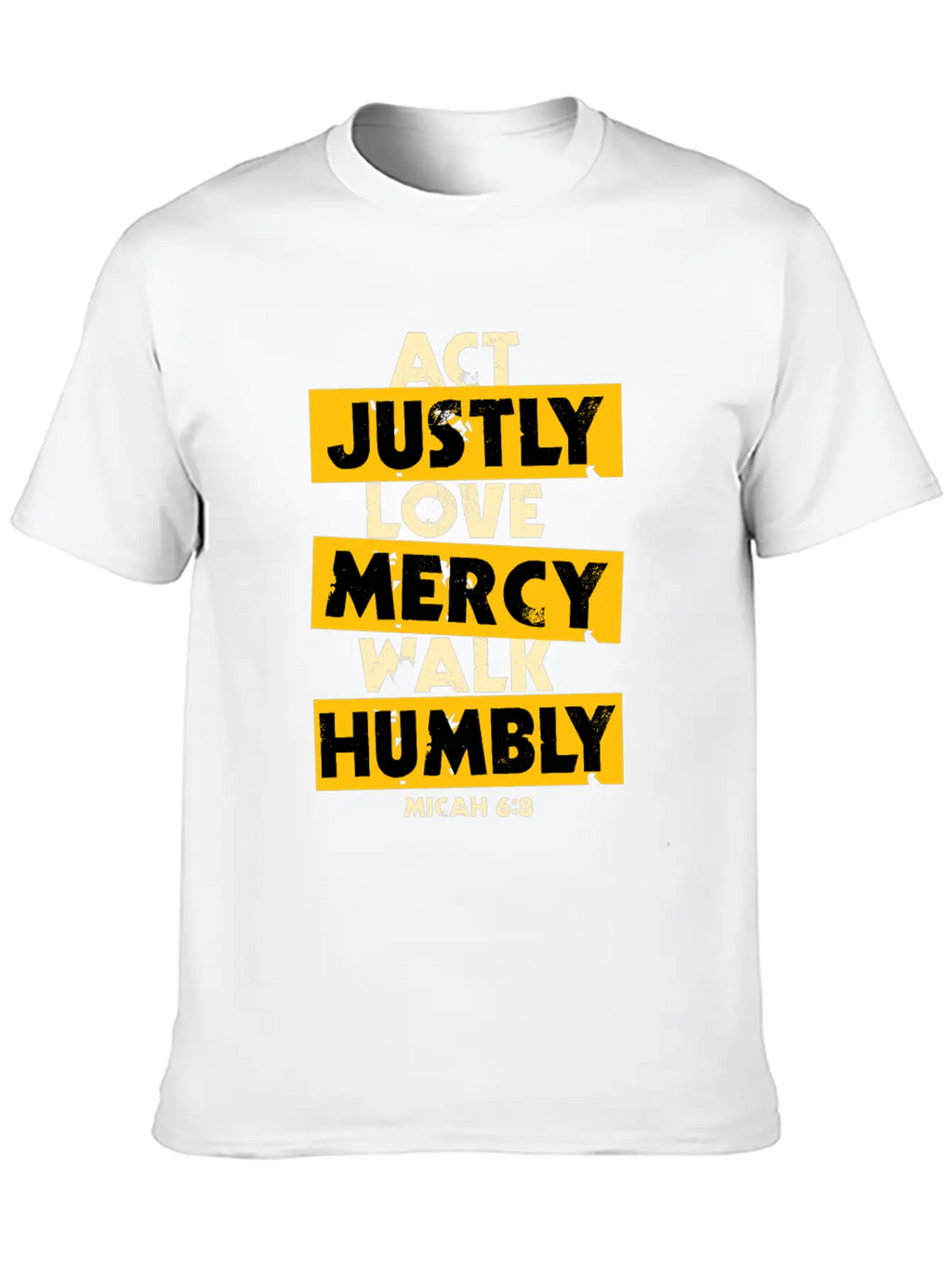 Bible Verse Micah 6:8 Breathable Soft Cotton T-Shirt – Timeless Casual Look