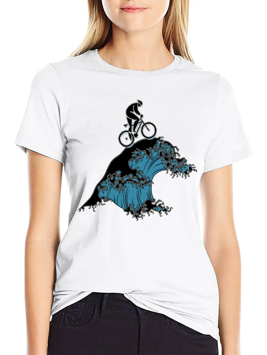 Bicycle Cycling Japanese Tsunami Breathable Soft Cotton T-Shirt – Timeless Casual Look