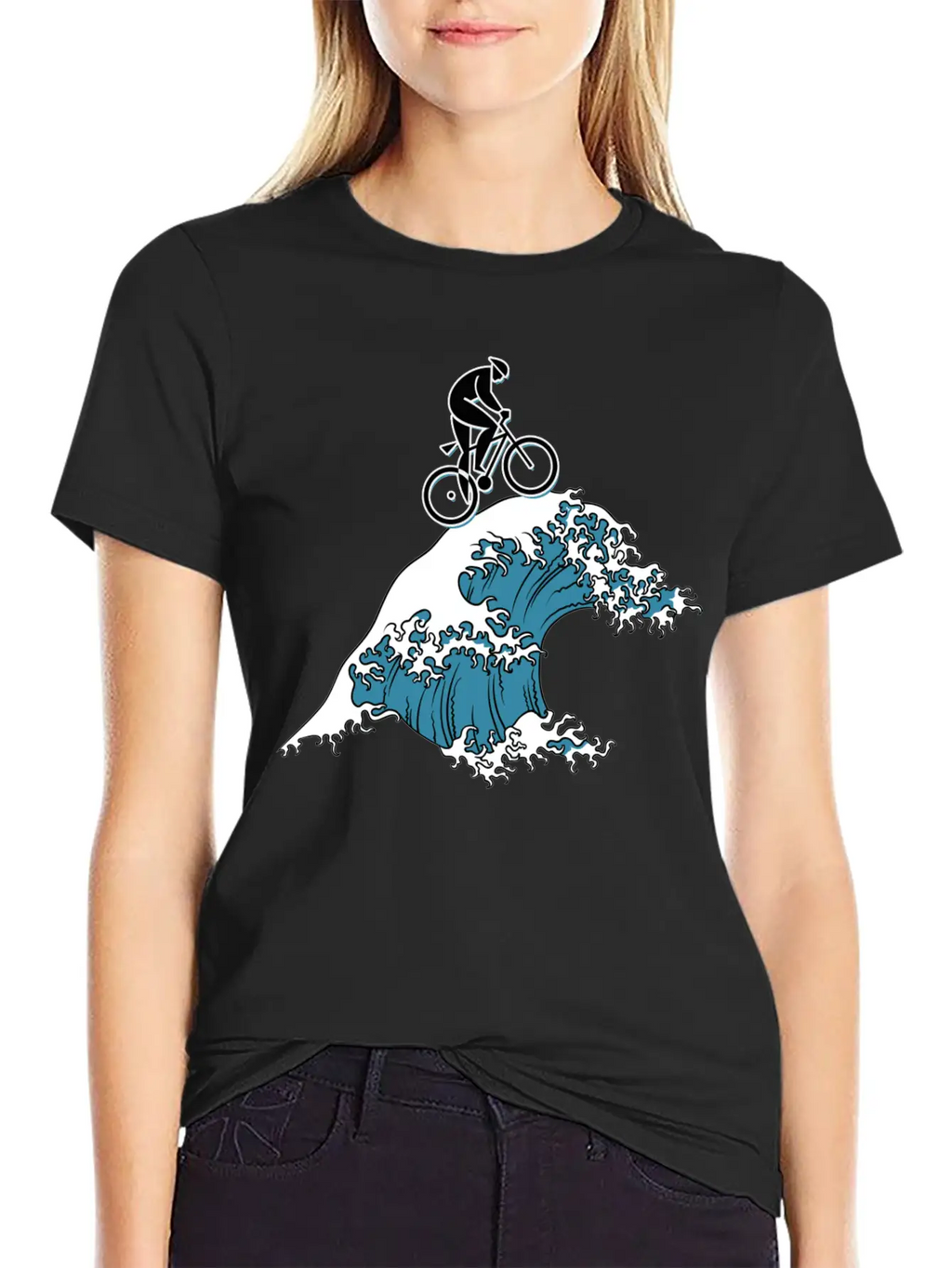Bicycle Cycling Japanese Tsunami Breathable Soft Cotton T-Shirt – Timeless Casual Look
