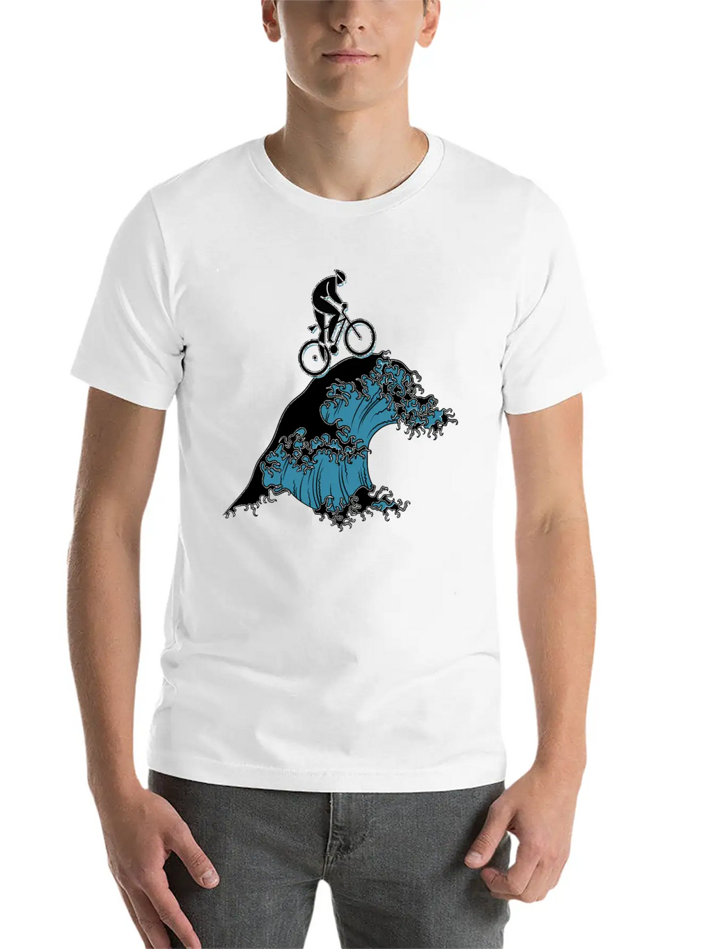 Bicycle Cycling Japanese Tsunami Breathable Soft Cotton T-Shirt – Timeless Casual Look
