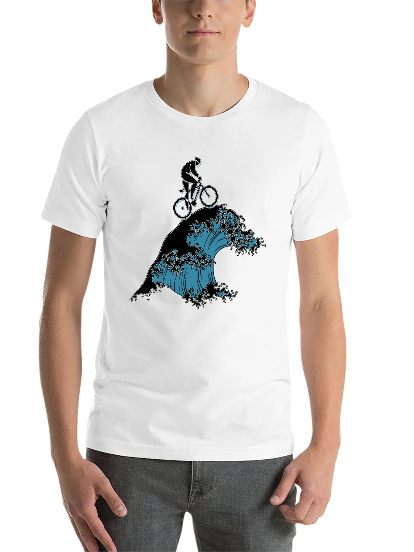Bicycle Cycling Japanese Tsunami Breathable Soft Cotton T-Shirt – Timeless Casual Look